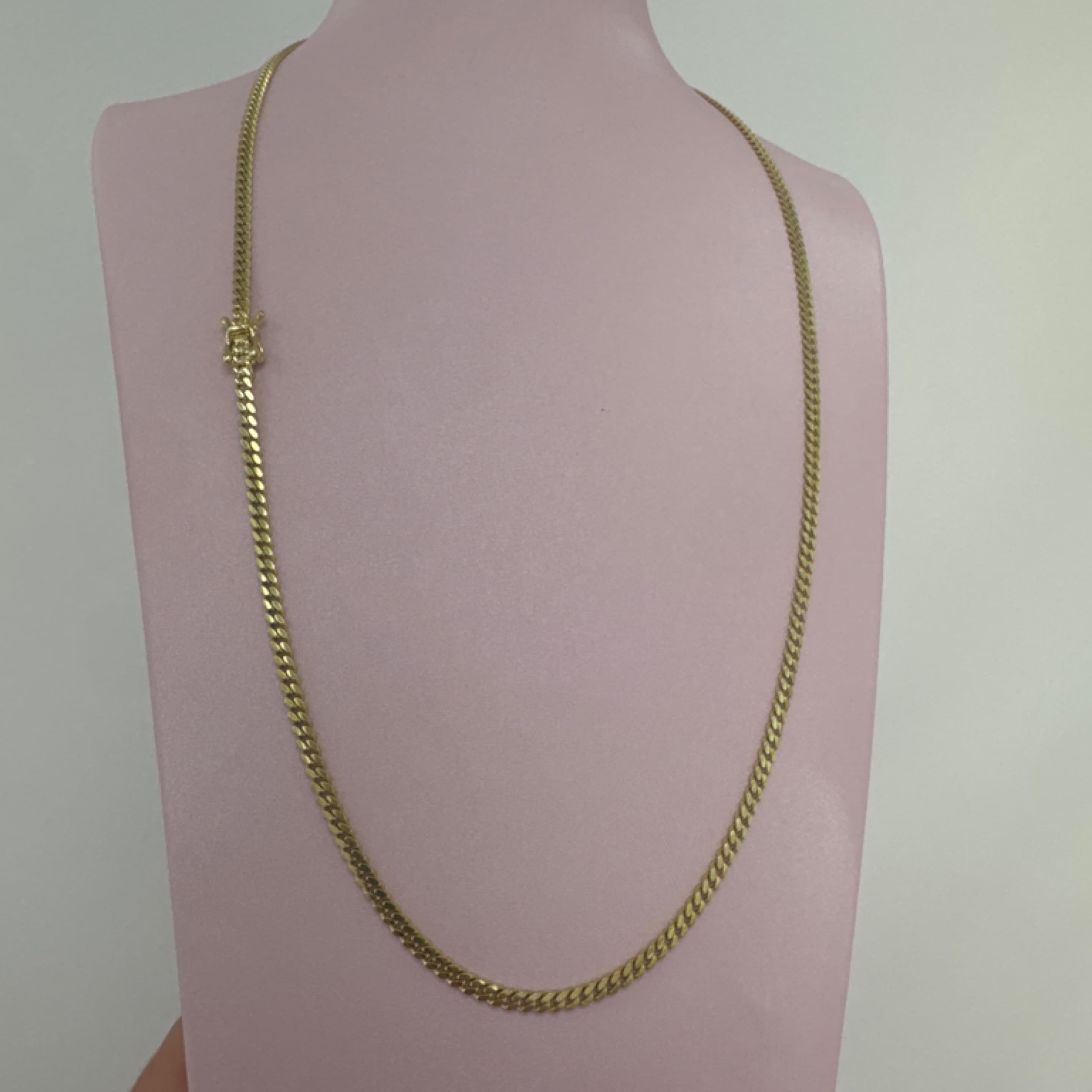 Micro Cuban link chain solid 3mm 10KT