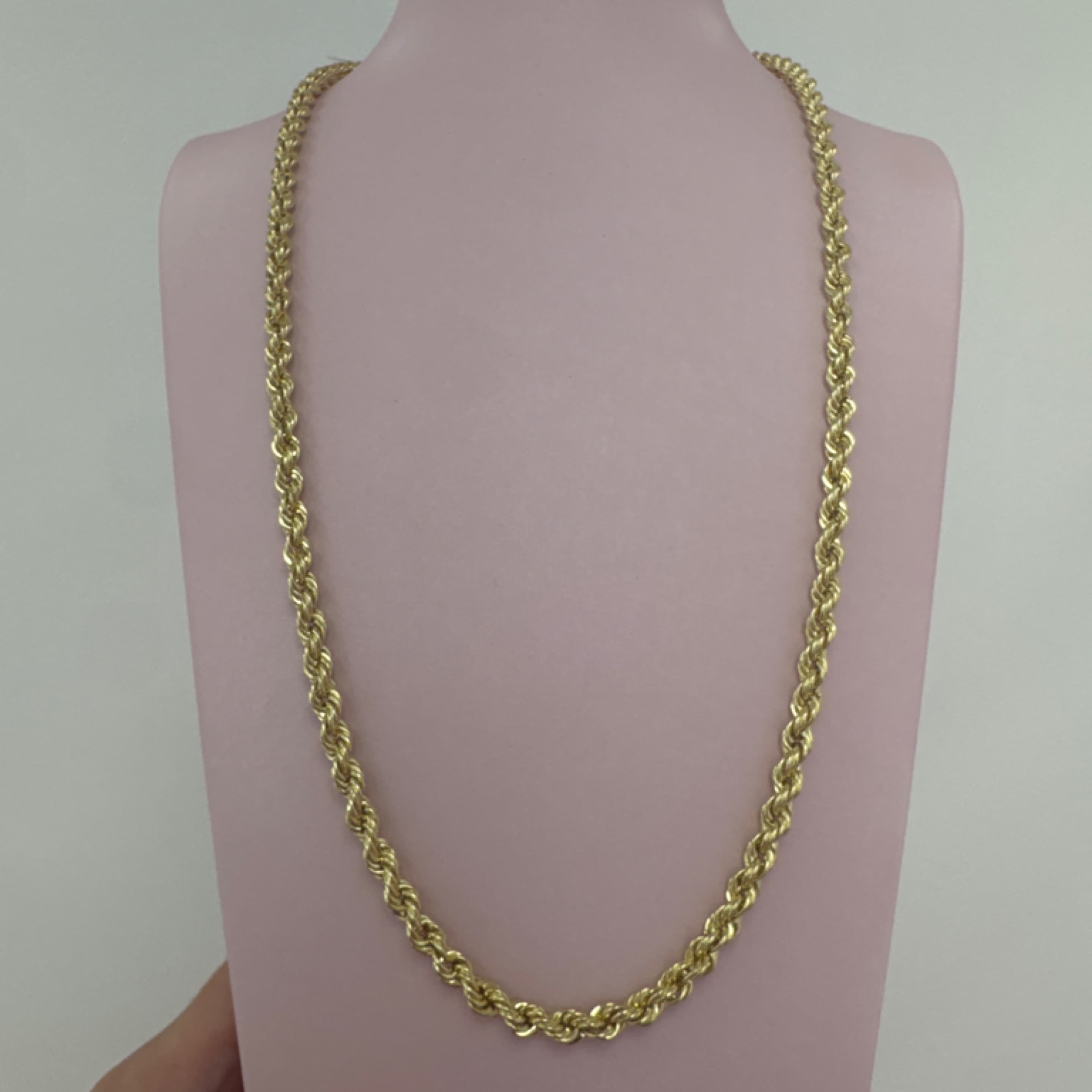 Rope chain semi solid 4.5mm 10KT