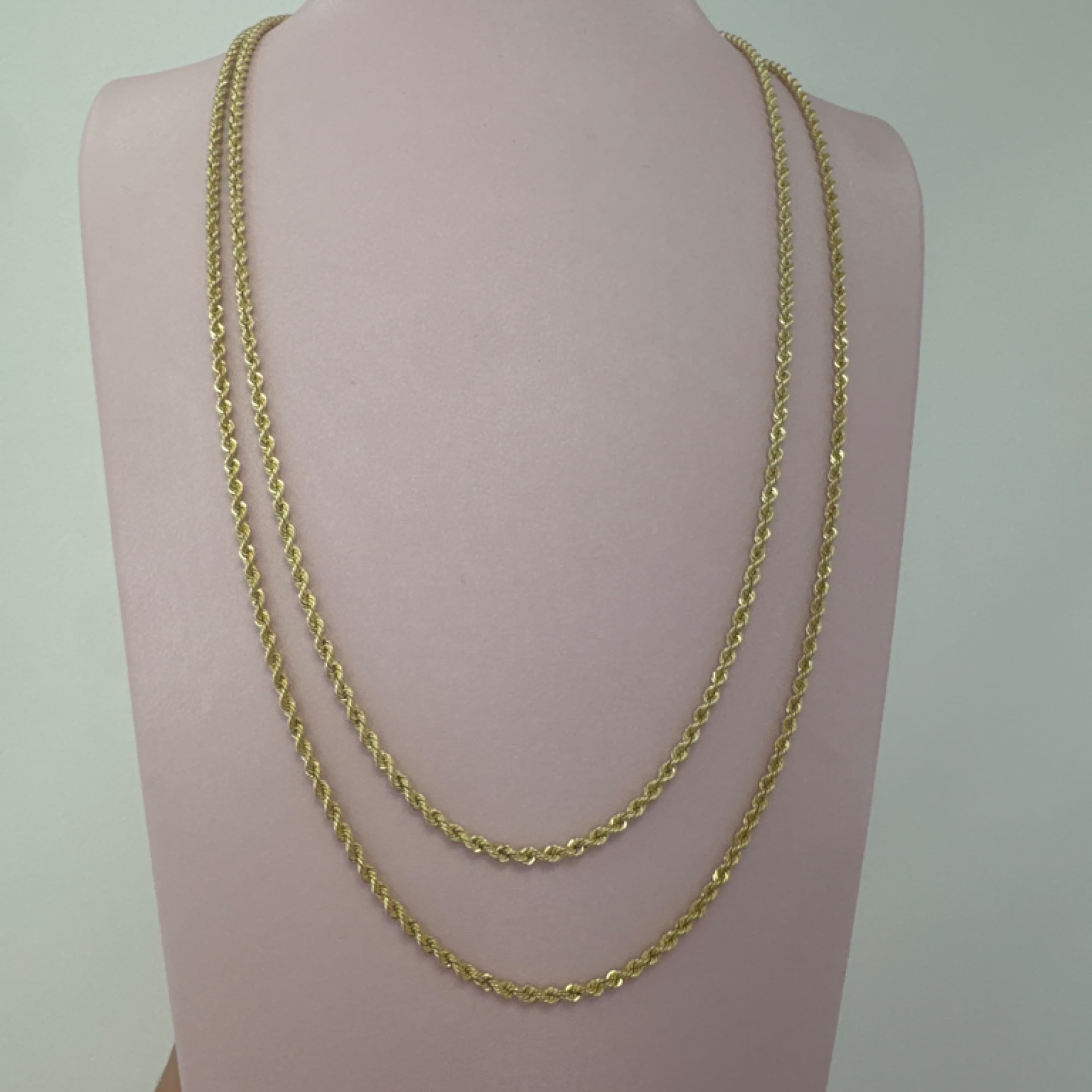 Rope chain semi solid 2mm 10KT
