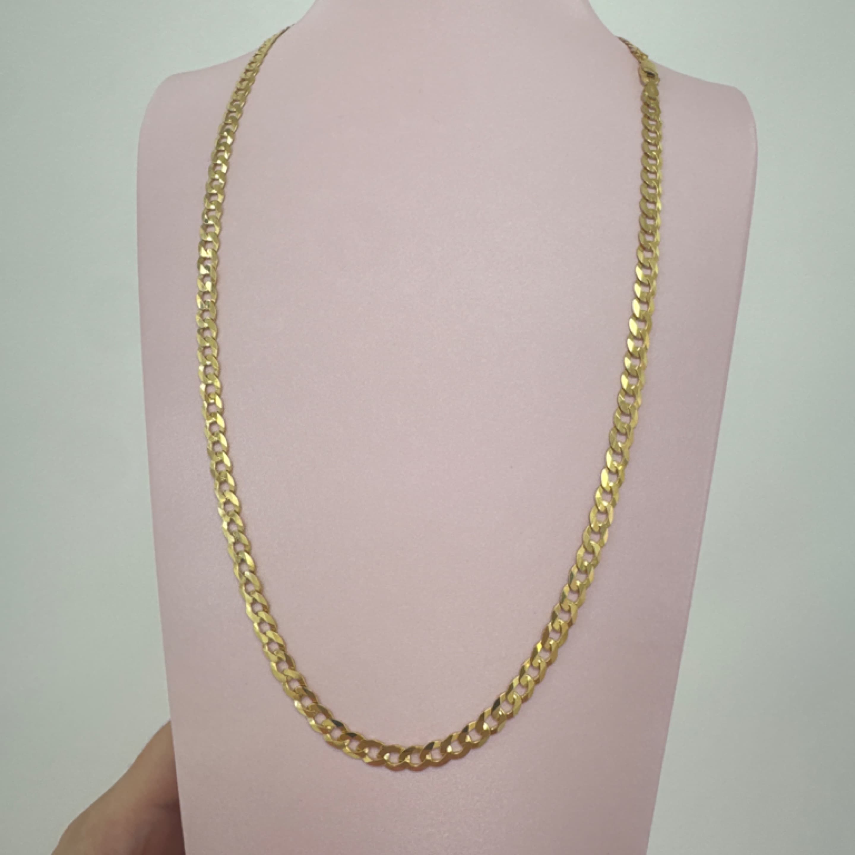 Corte de brillo chain solid 5mm 10KT
