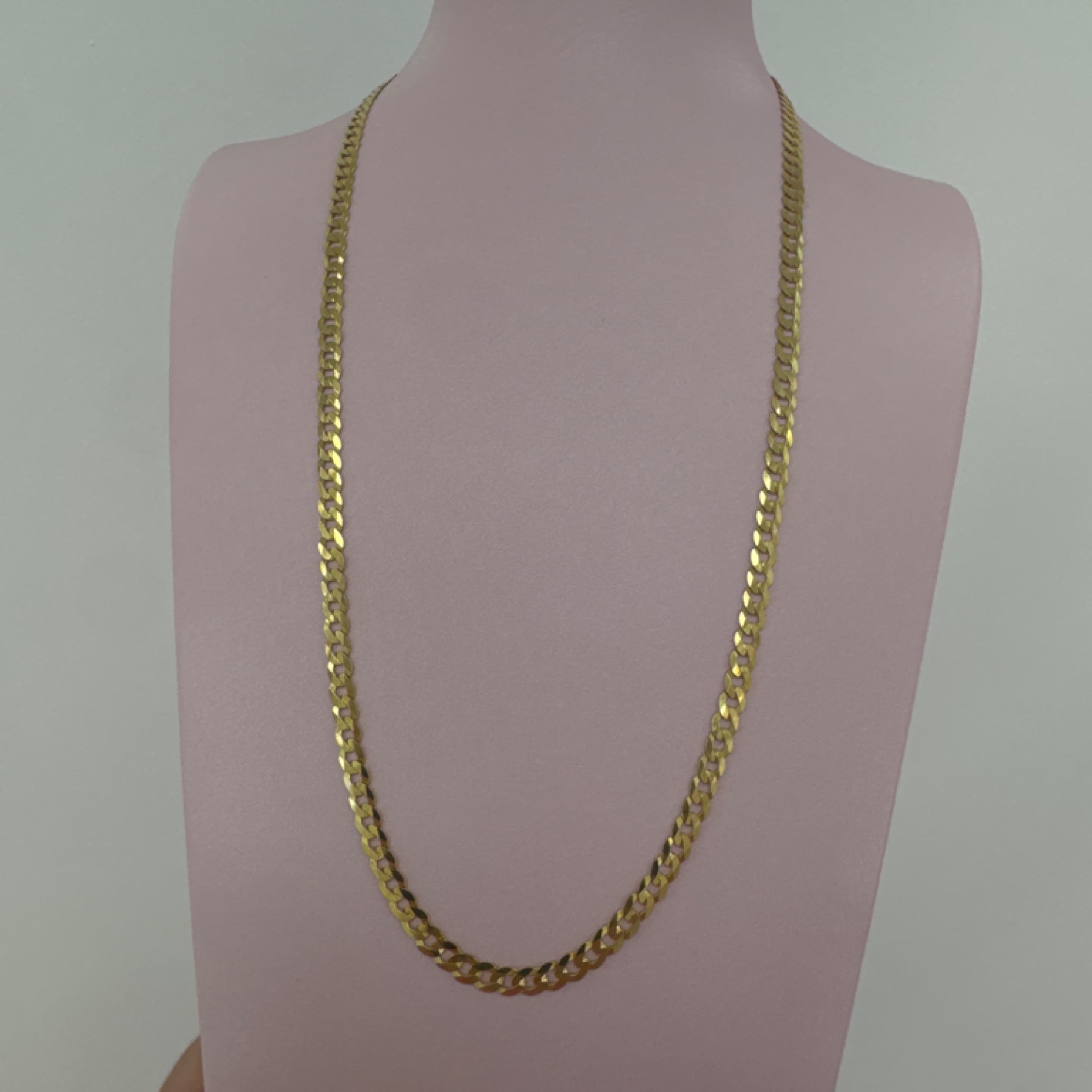 Corte de brillo chain solid 4.5mm 10KT