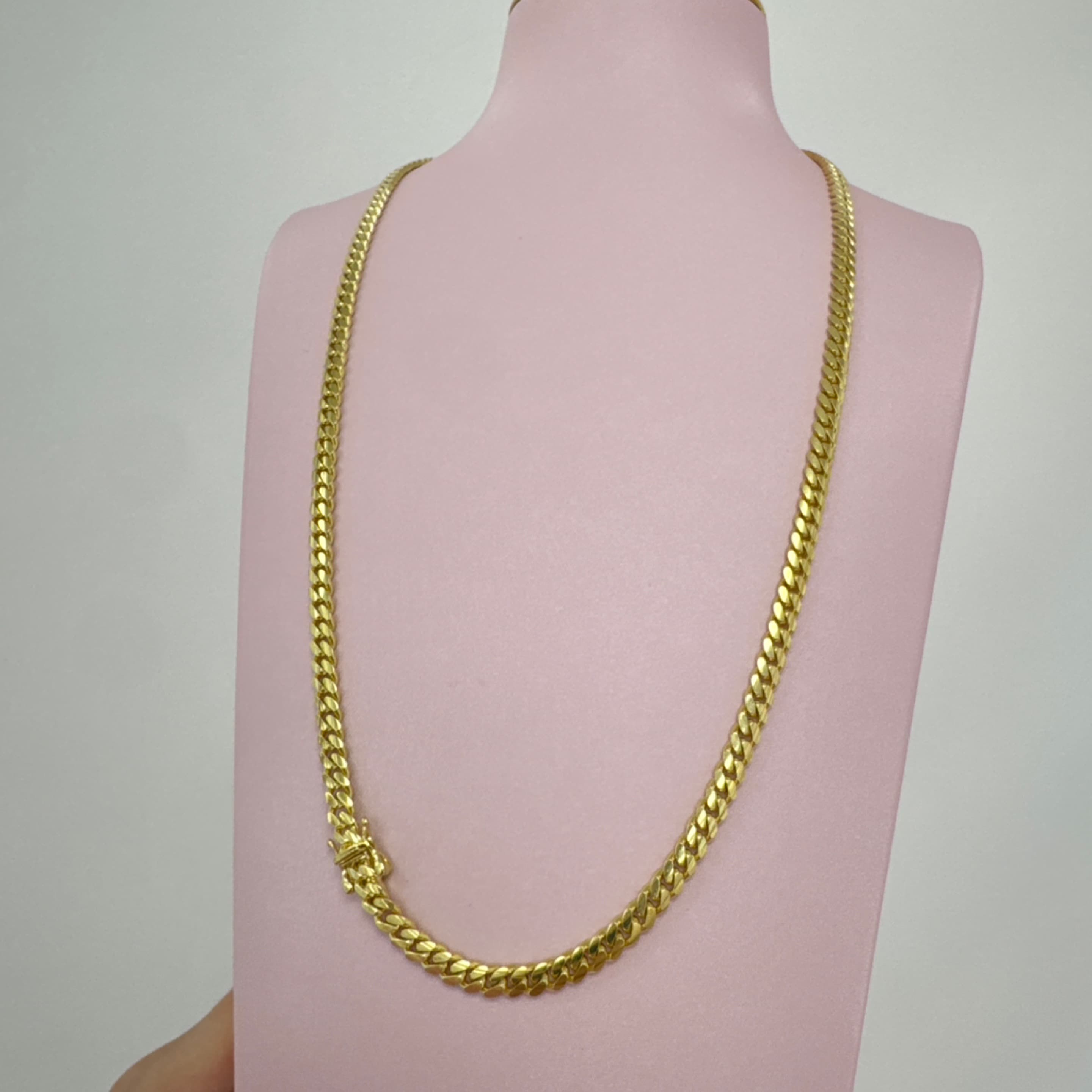 Micro Cuban link chain solid 5mm 14KT