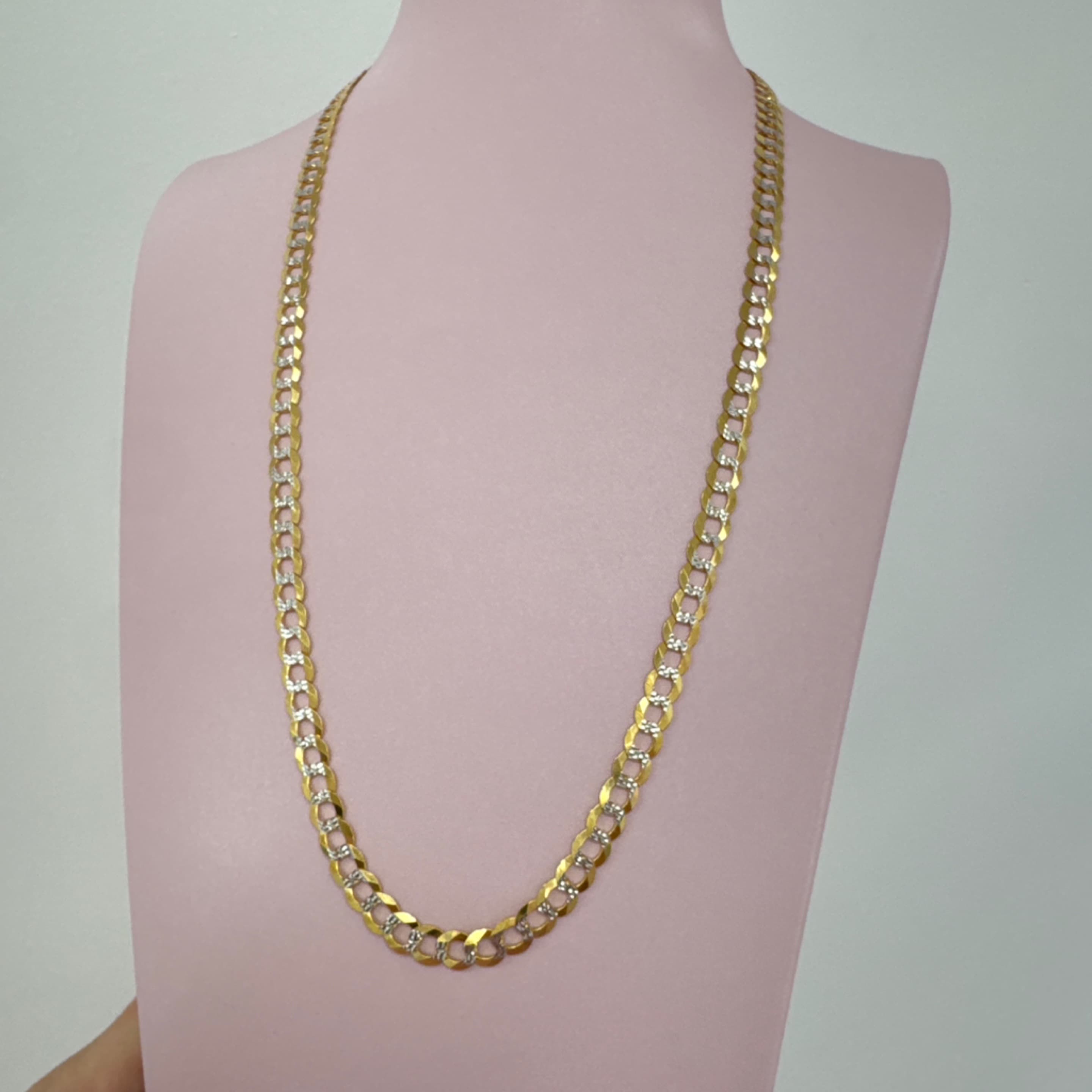 Corte de brillo chain solid two tones 6mm 22”