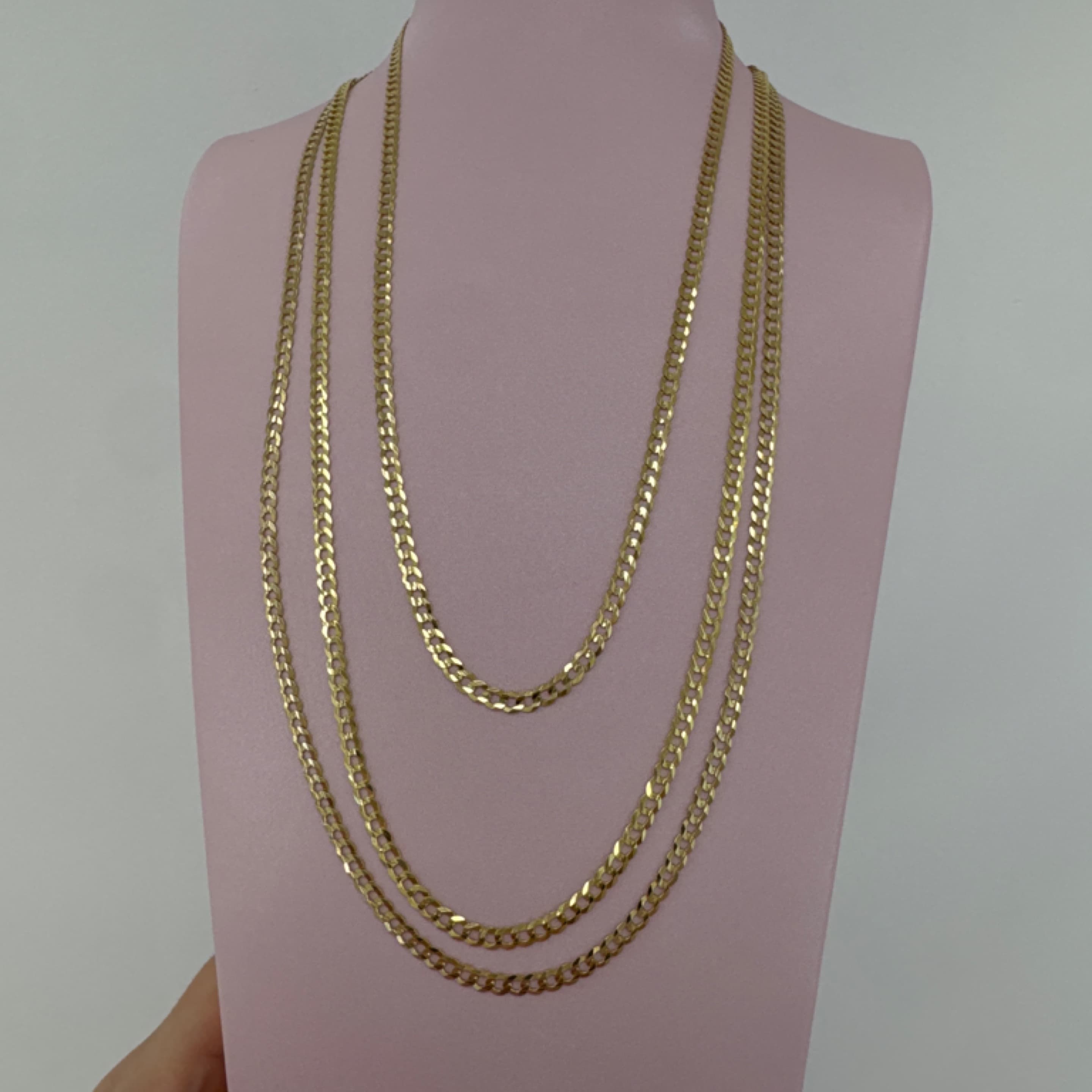 Corte de brillo chain solid 3.5mm 14KT