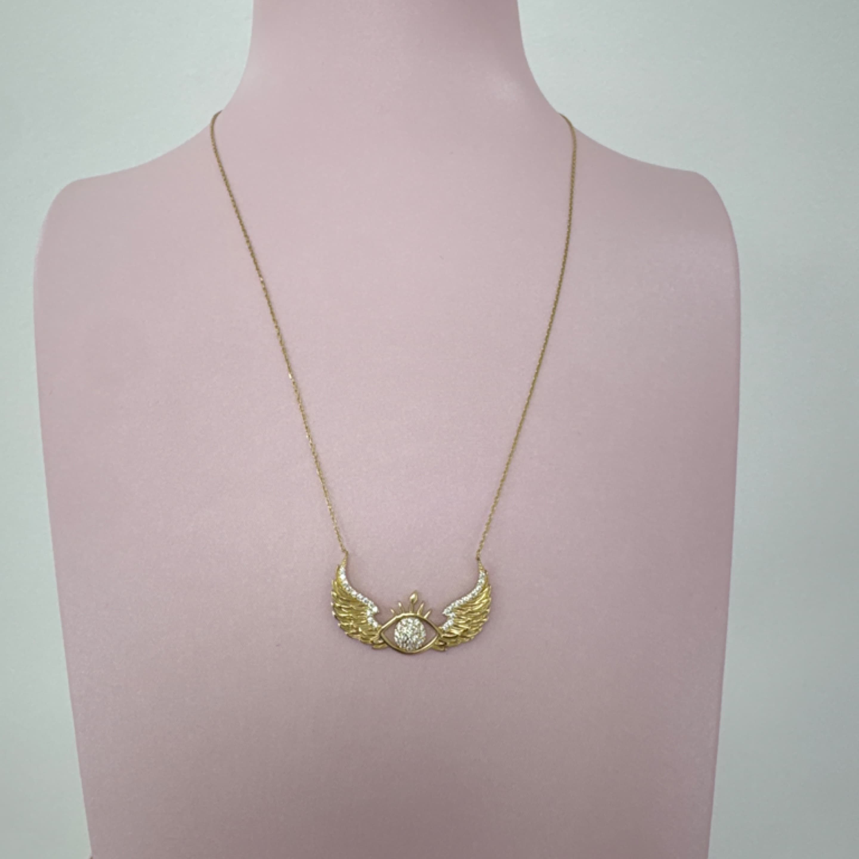 Fatima's eye chain wings 14KT
