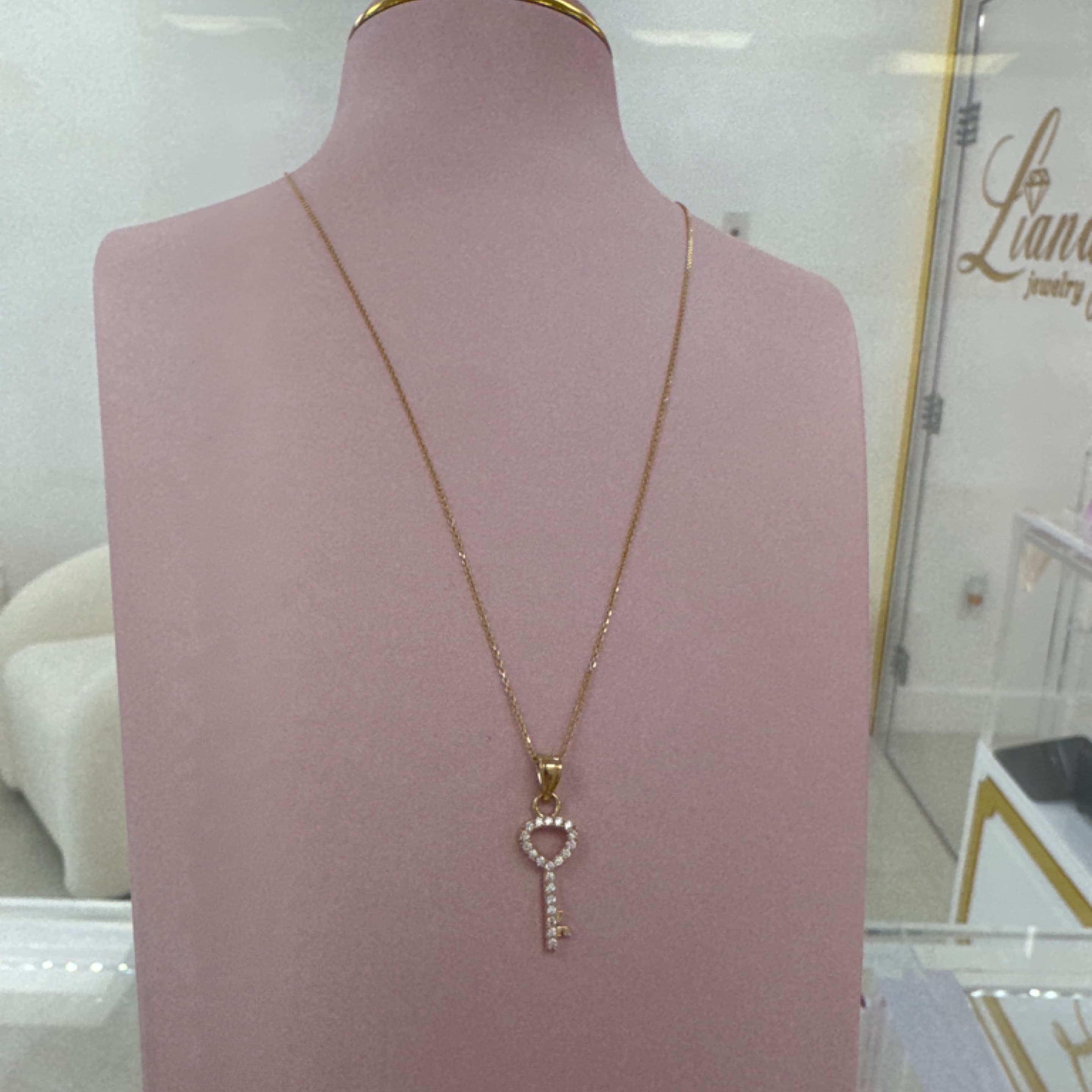 Elegant chain & key pendant Zc