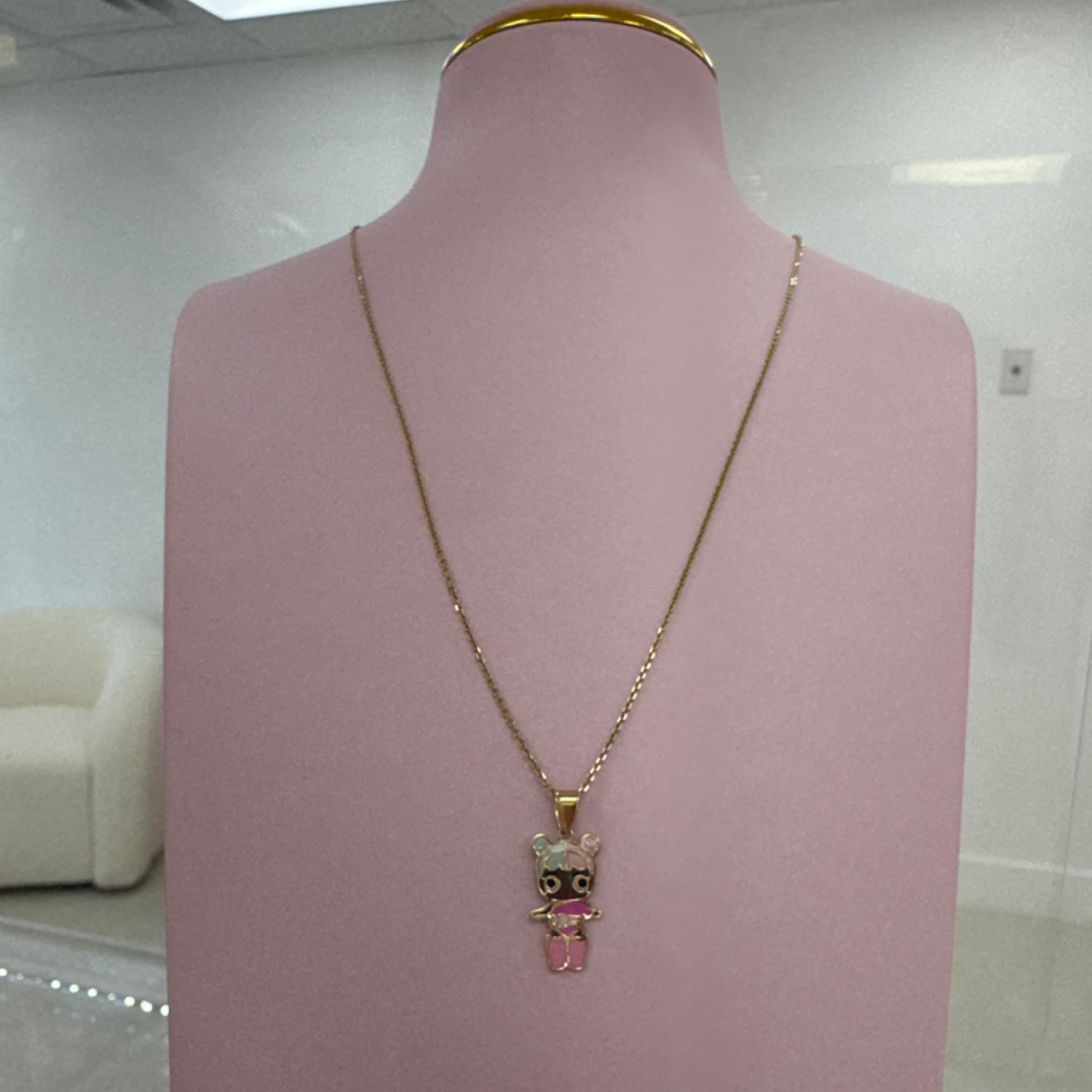 Elegant chain & baby bl pendant 14KT