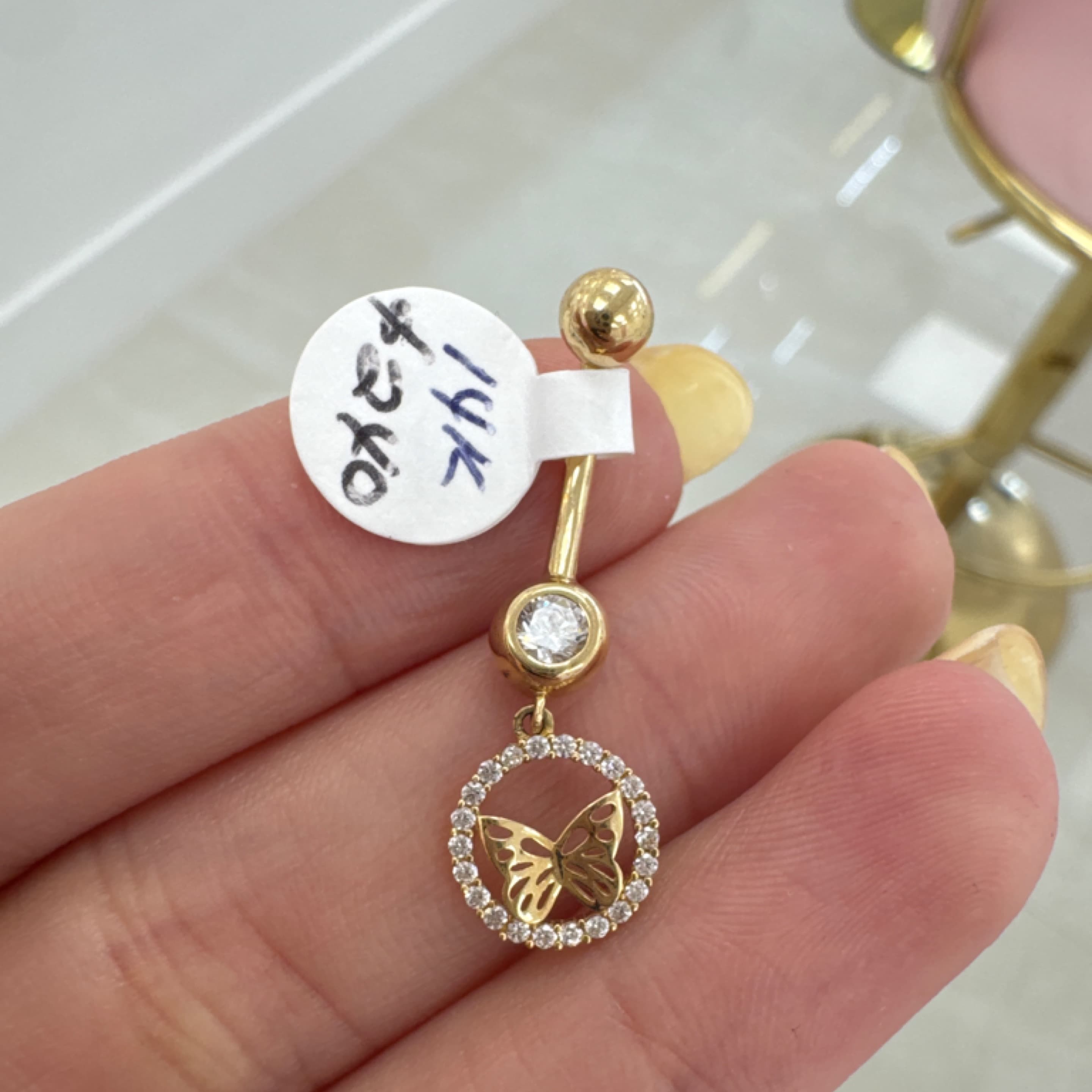 Butterfly piercing 14KT