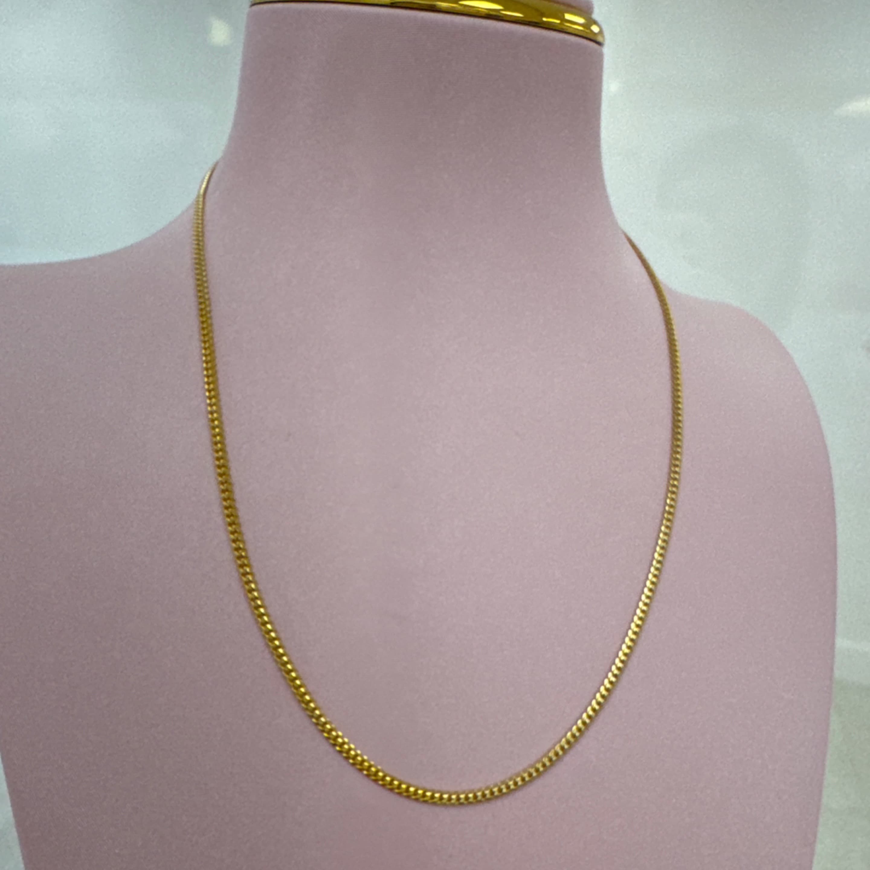Micro Cuban link chain 2mm 14KT