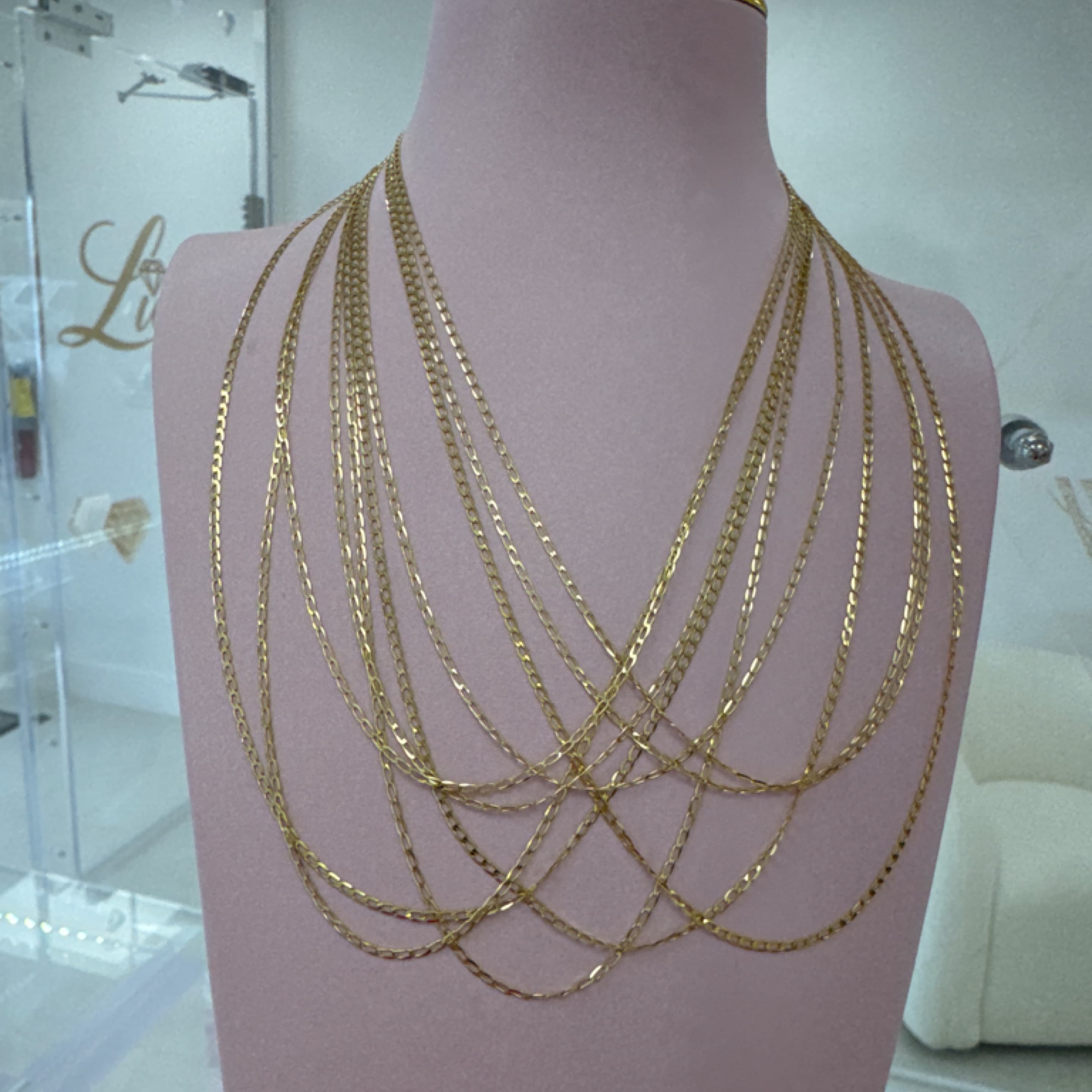 Corte de Brillo chain solid 1.5mm 10KT