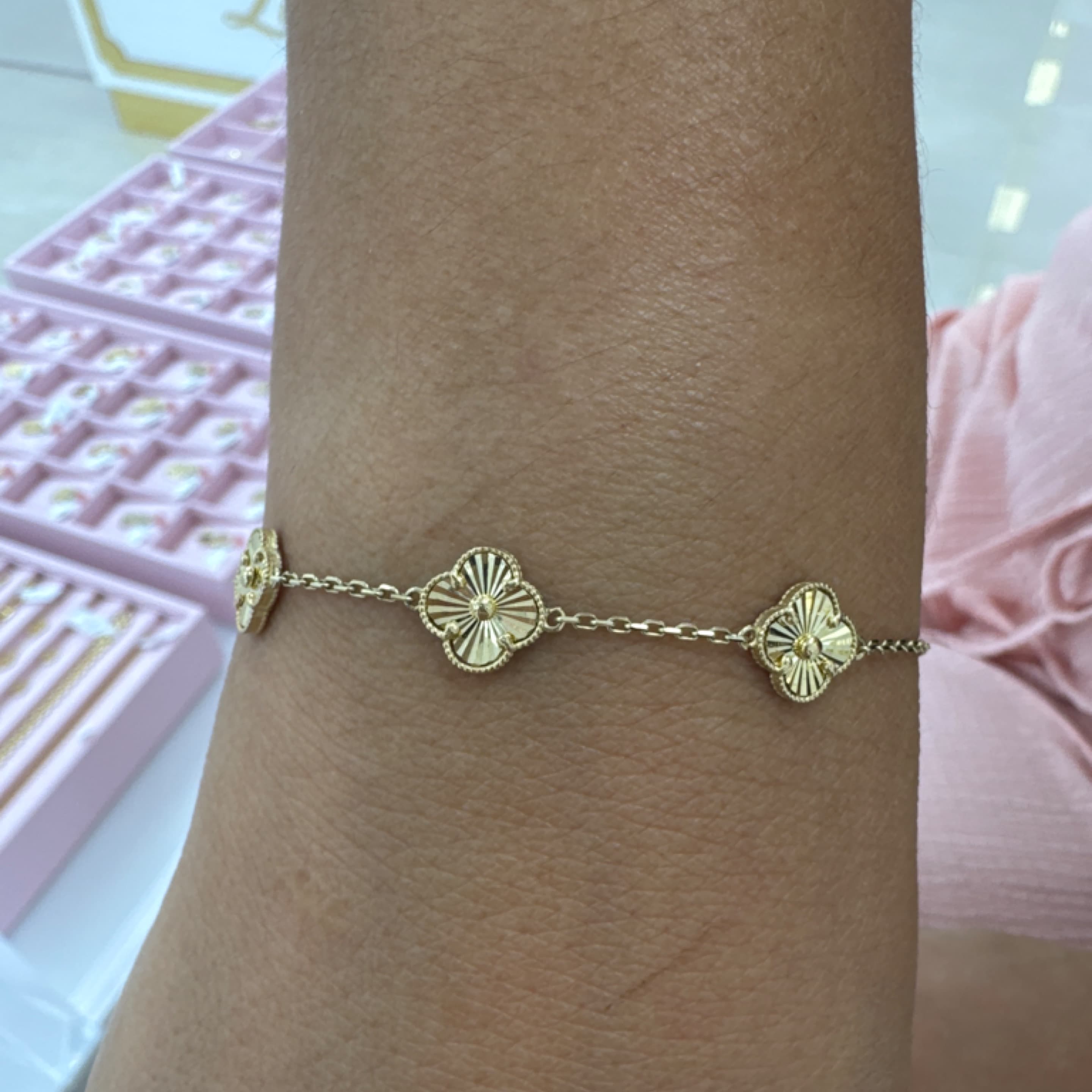Golden Flowers bracelet 10KT