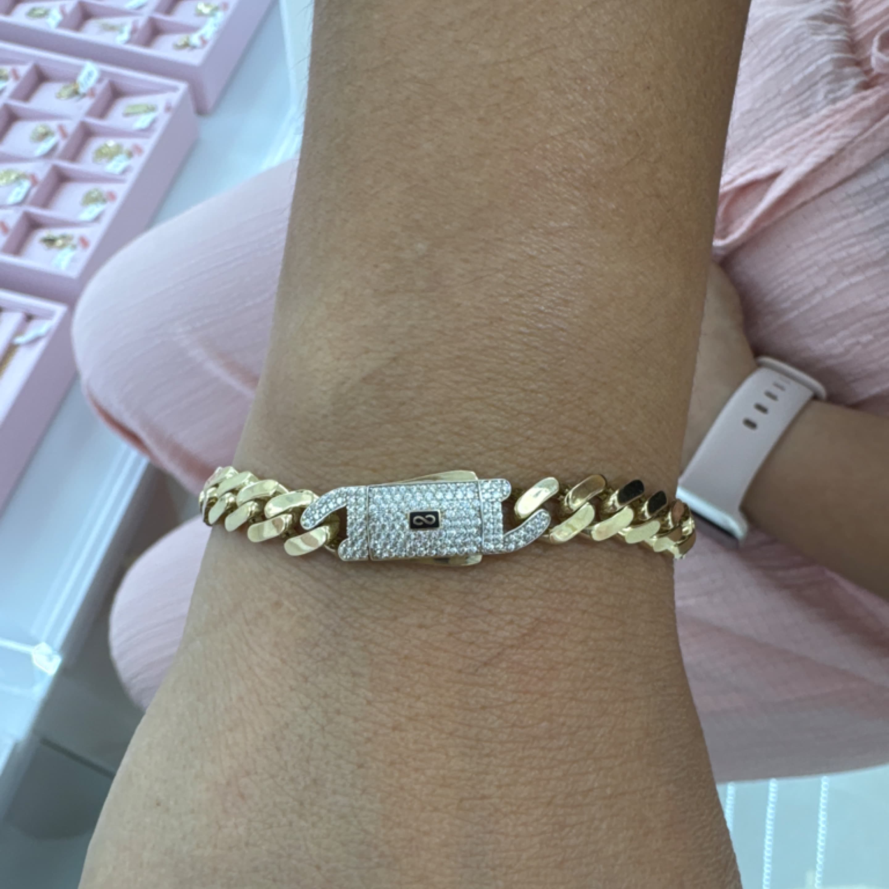 Monaci bracelet semi solid 7.5mm 10KT