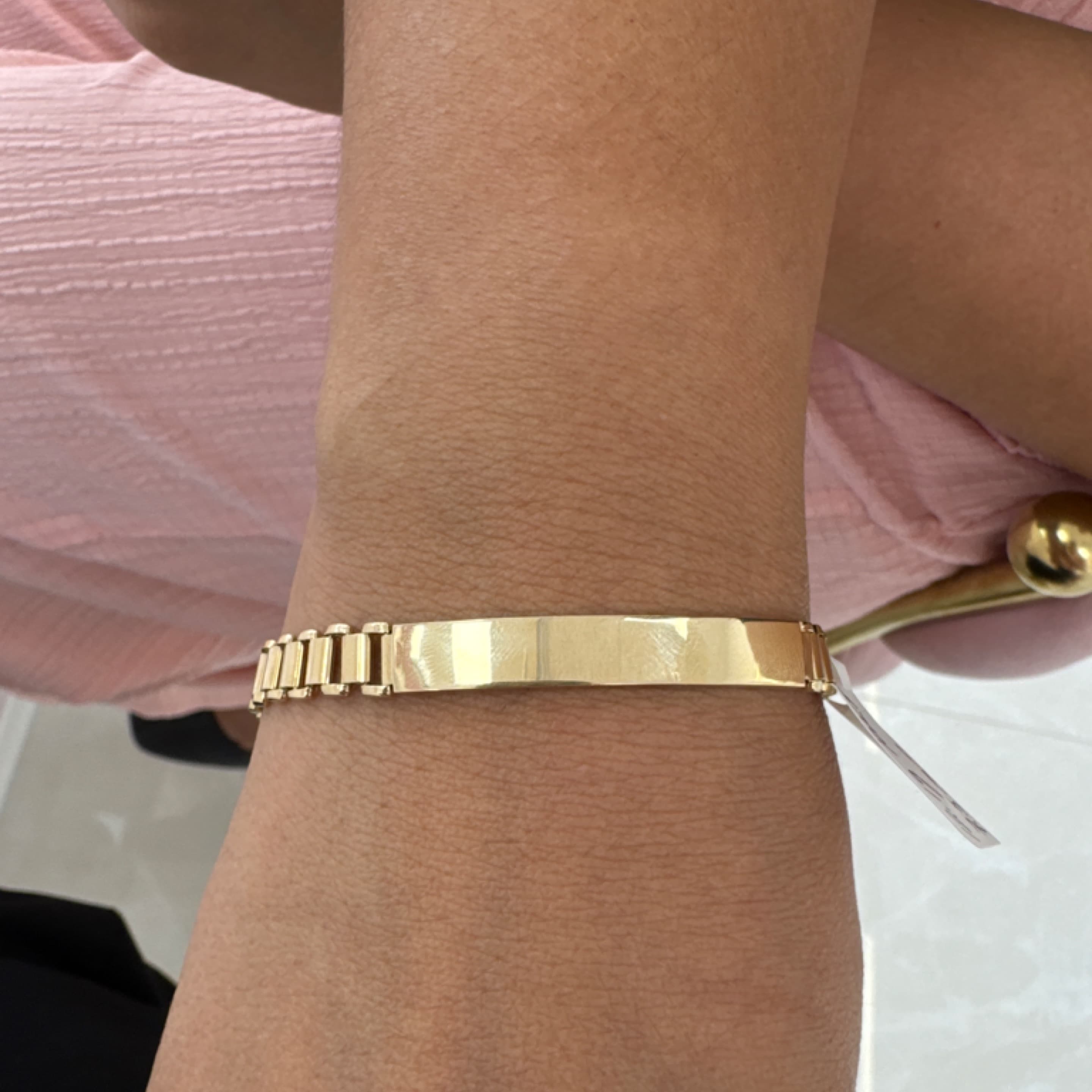 Watch bracelet with plate 10KT