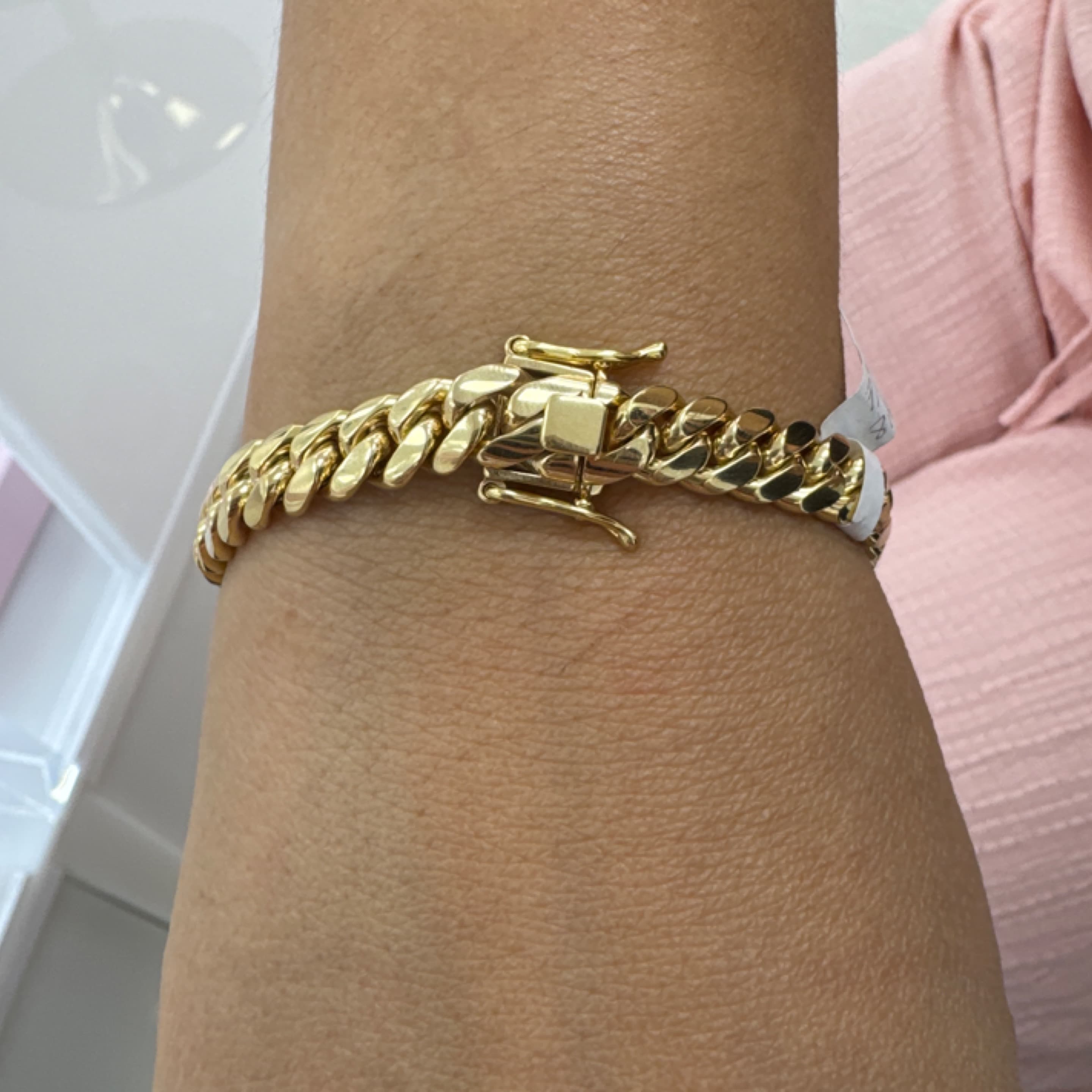 Cuban link bracelet 8mm 10KT