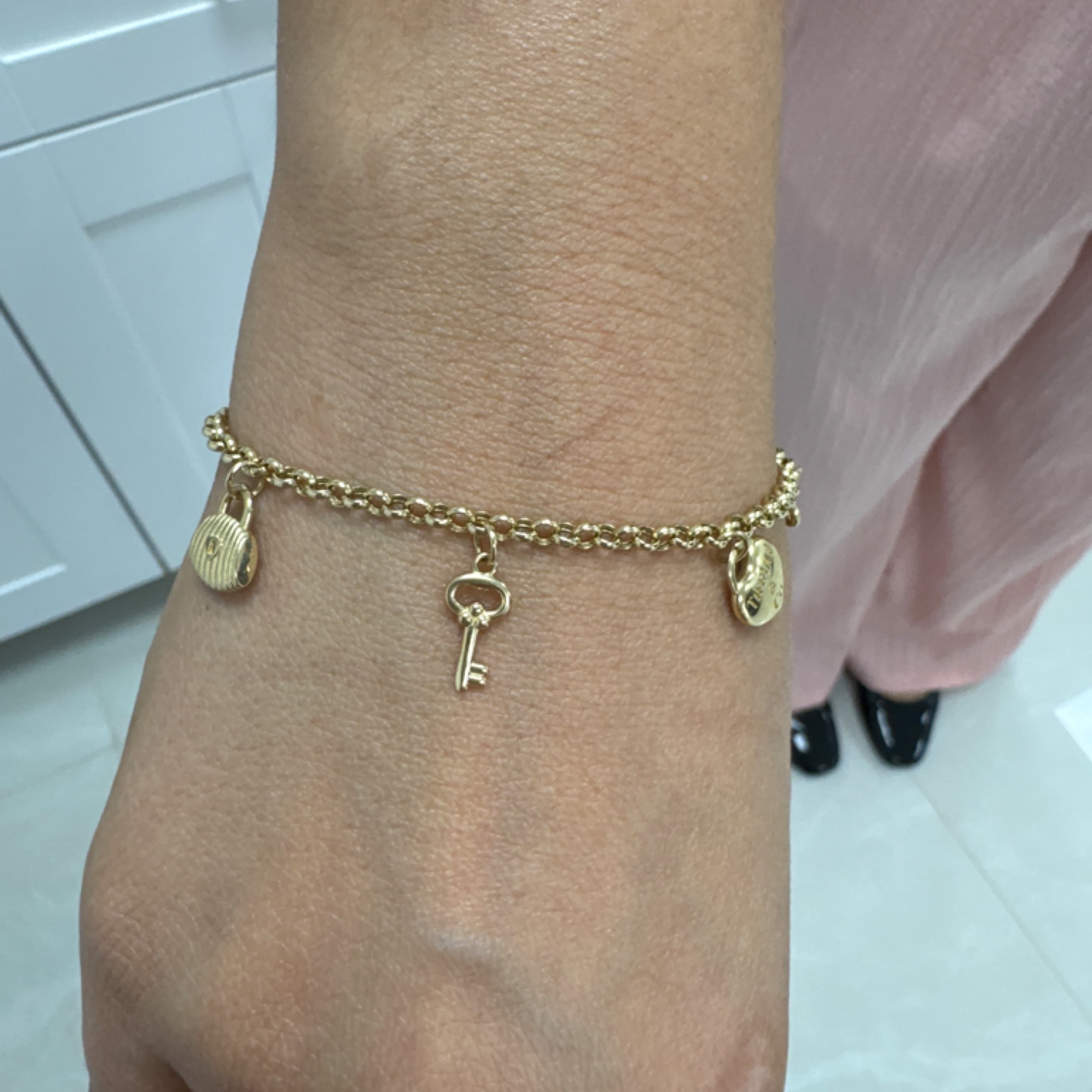 Rolo bracelet pendants 14KT