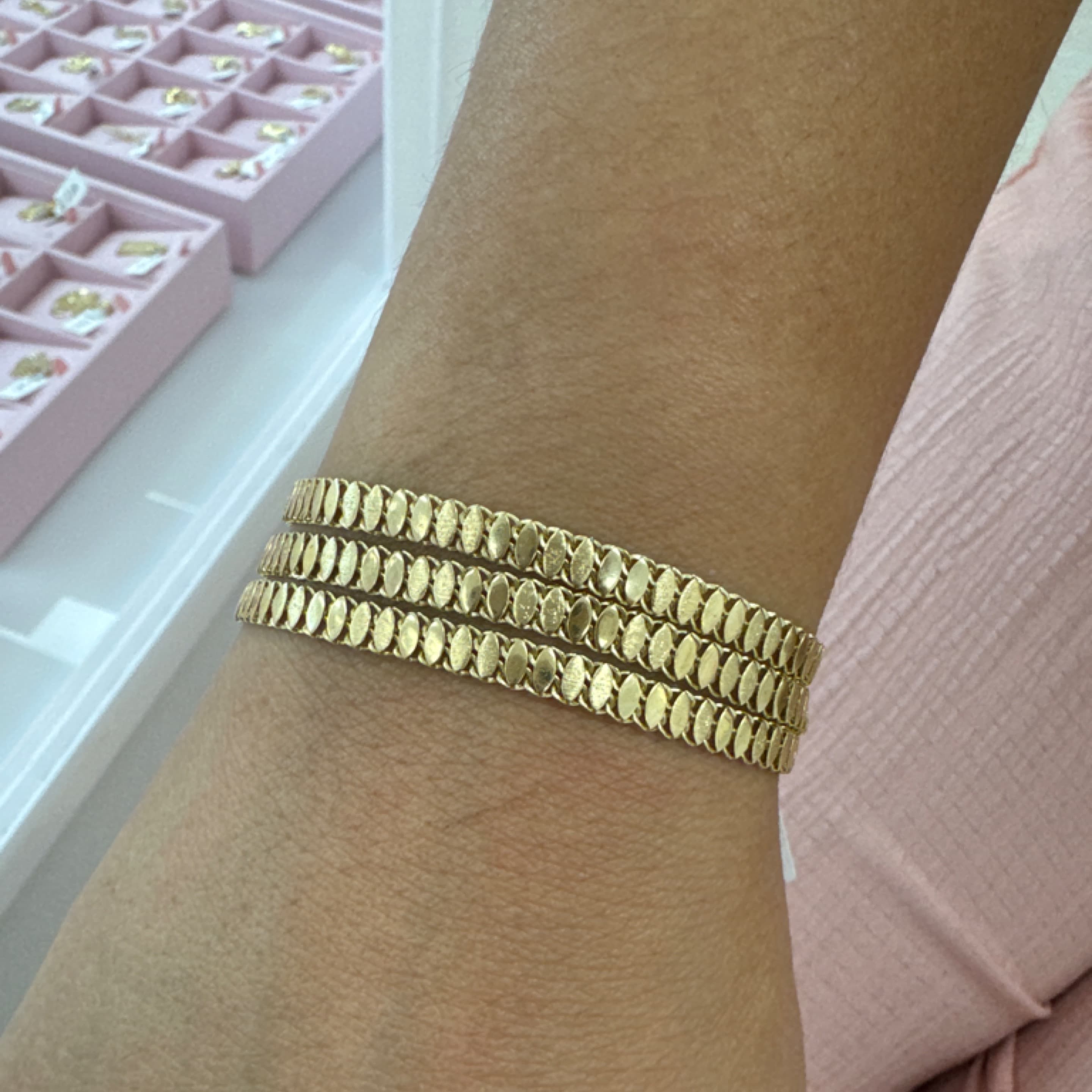 Elegant leafy bracelet 14KT