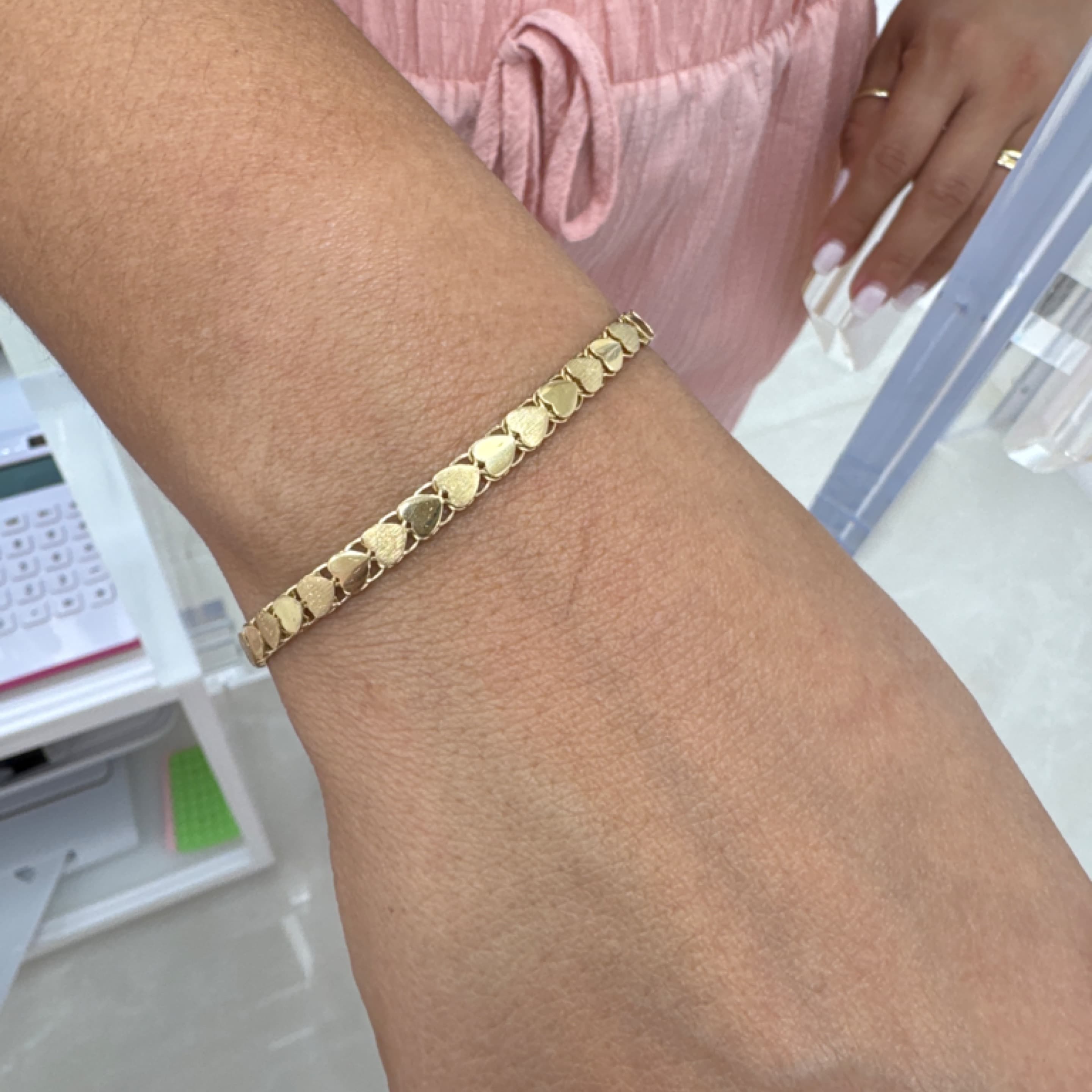 Hearts elegant bracelet 14KT
