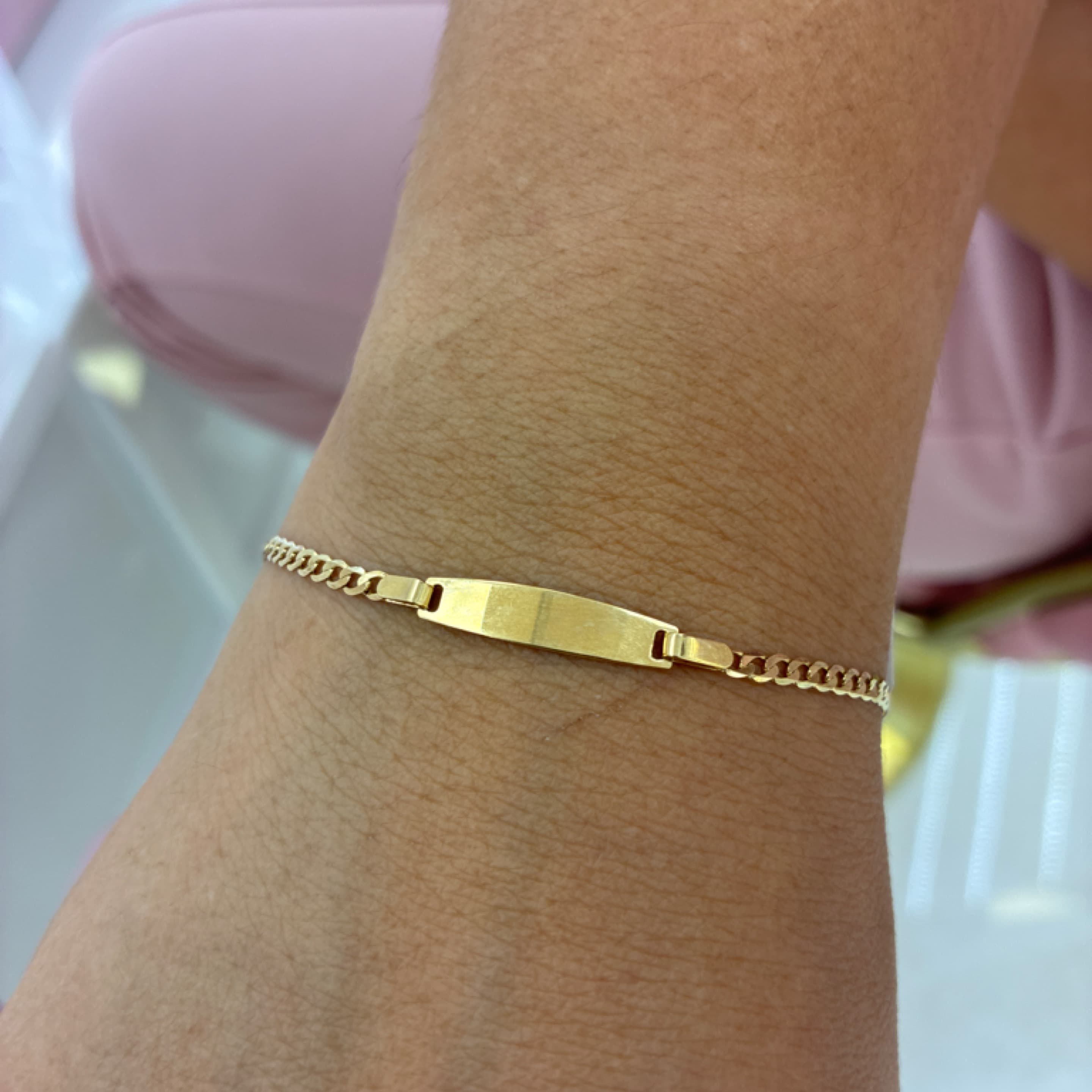 Corte de brillo baby bracelet 2.5mm 14KT