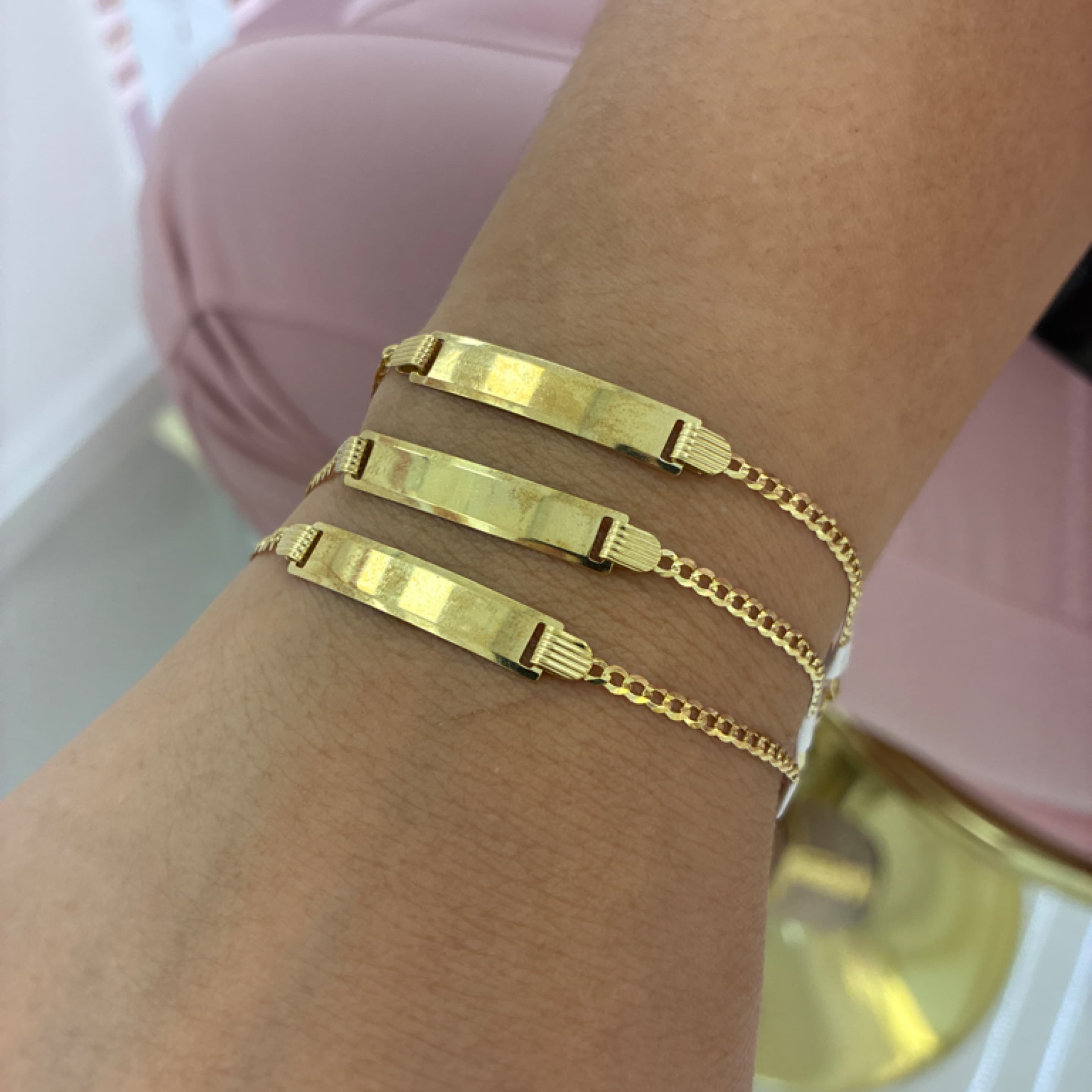 Corte de brillo B baby bracelet 2.5mm 14KT