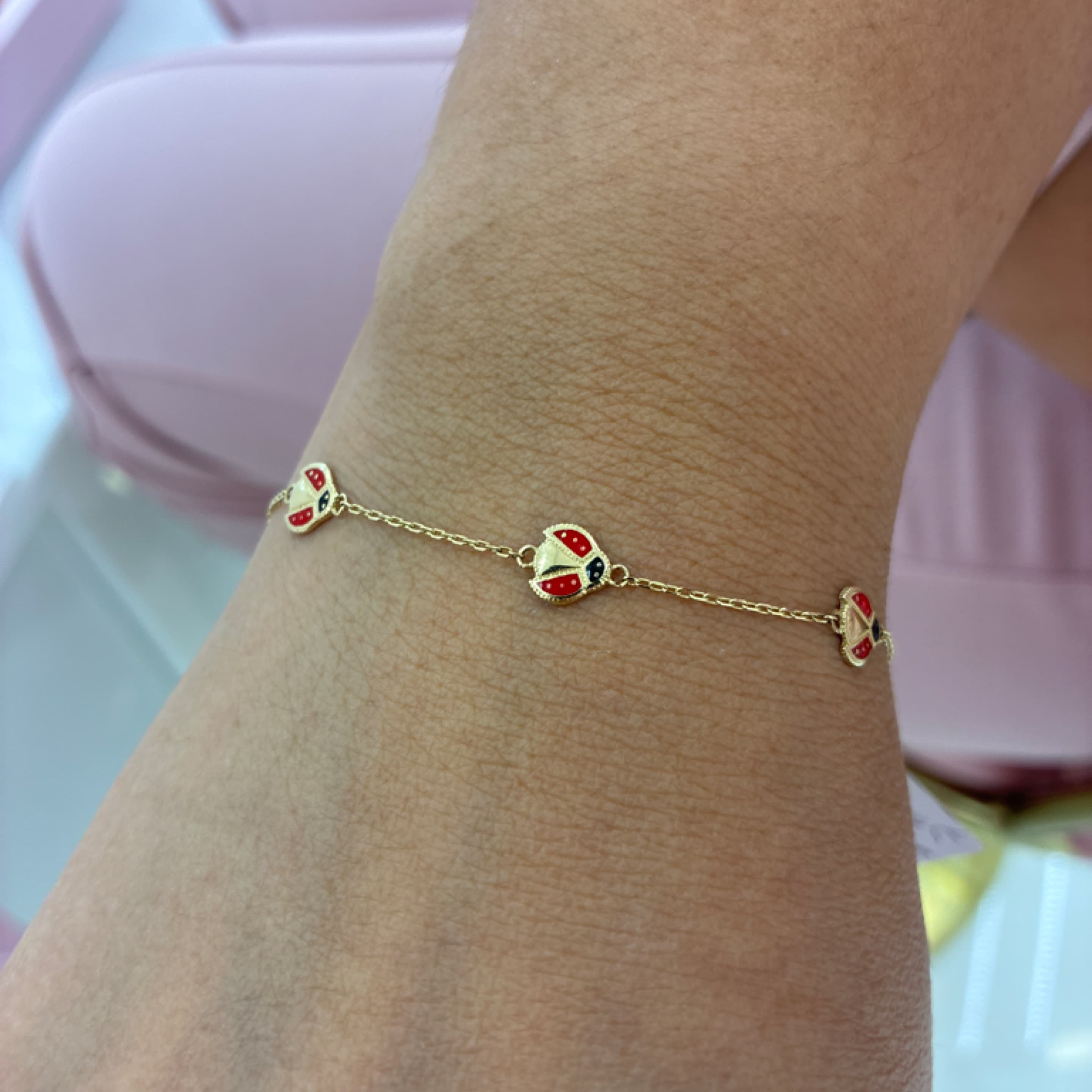 Lady bug bracelet 14KT