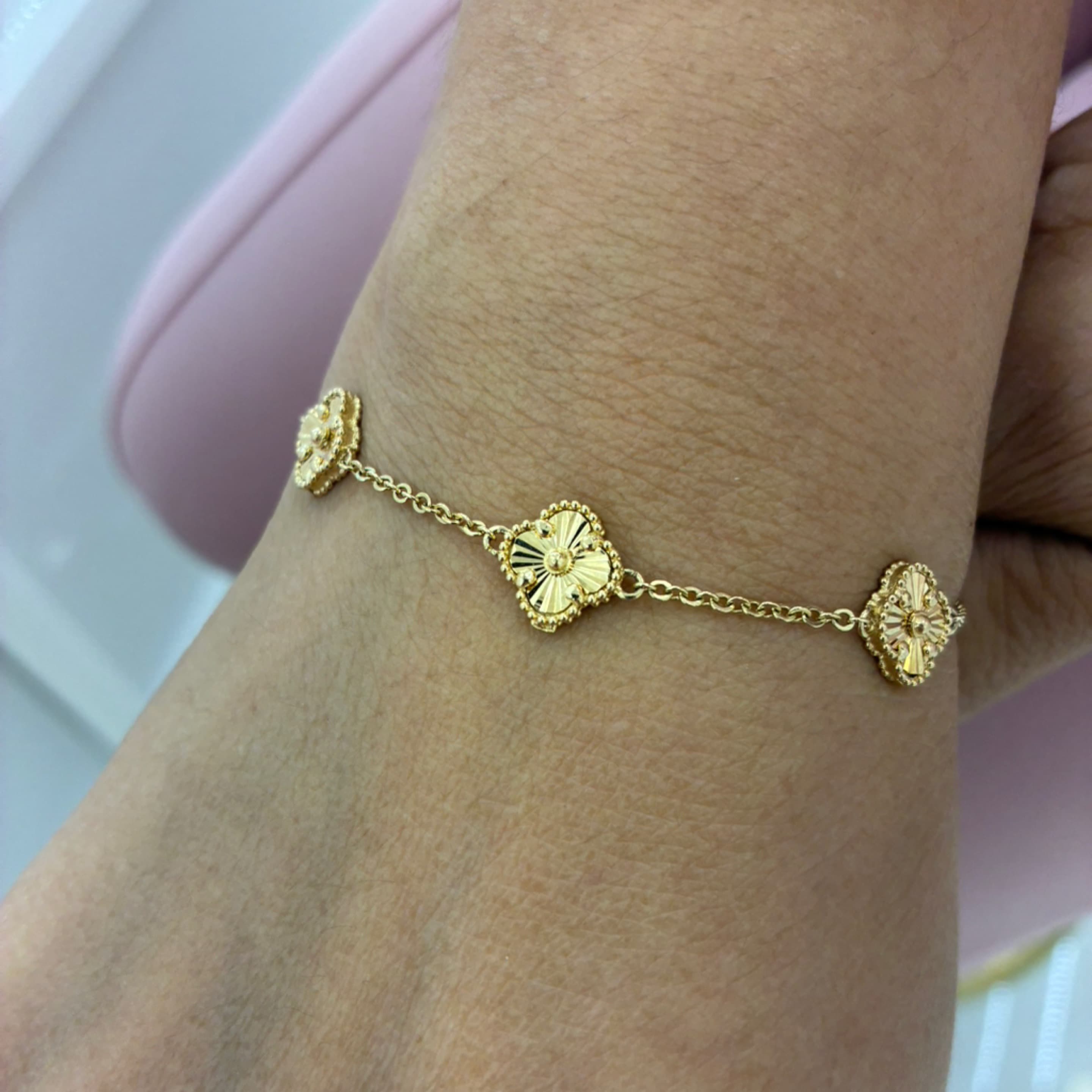 Golden Flowers bracelet 14KT