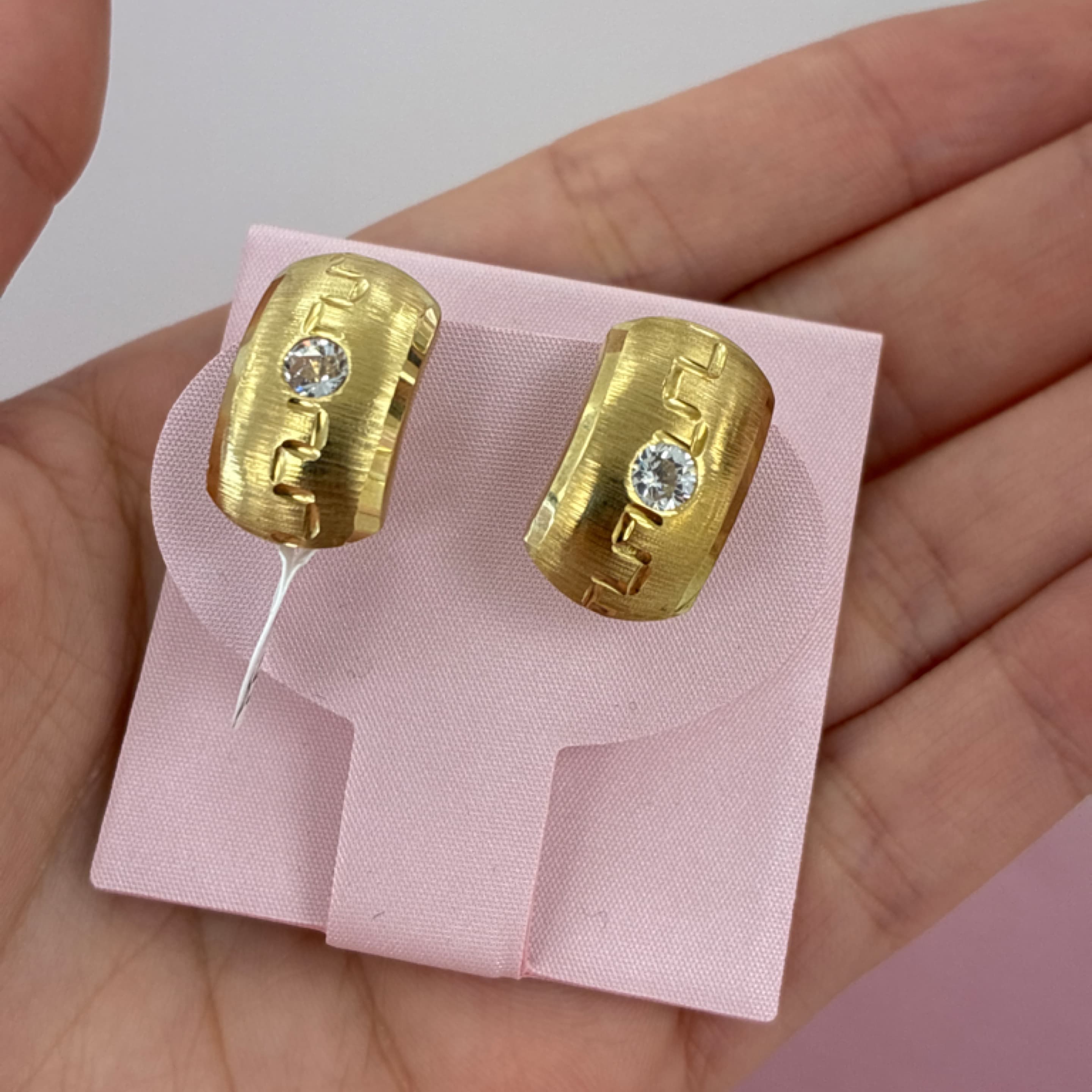 Caterpillar earrings hoop 14KT