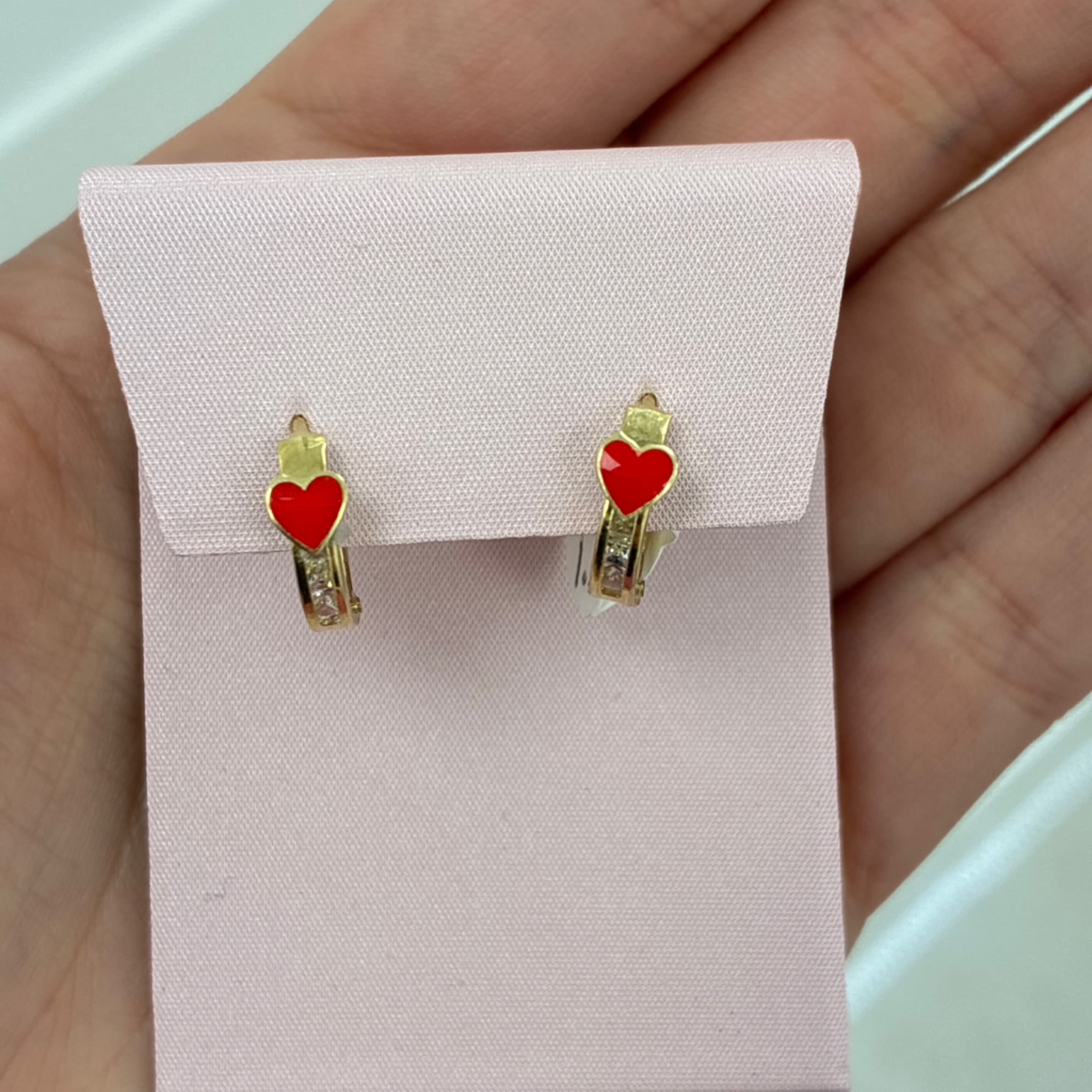 Baby hoop red heart 10KT