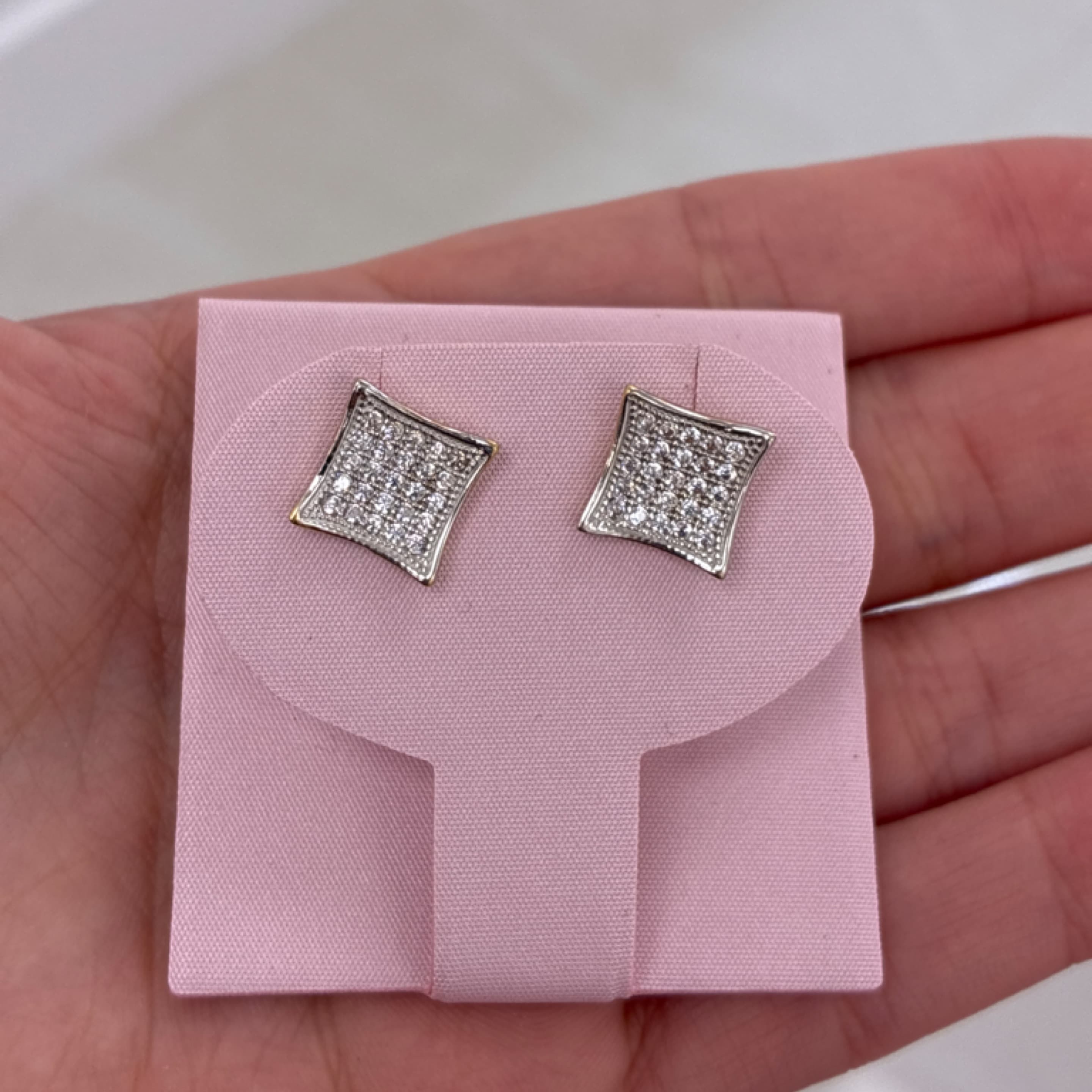 Square earrings ZC 10KT