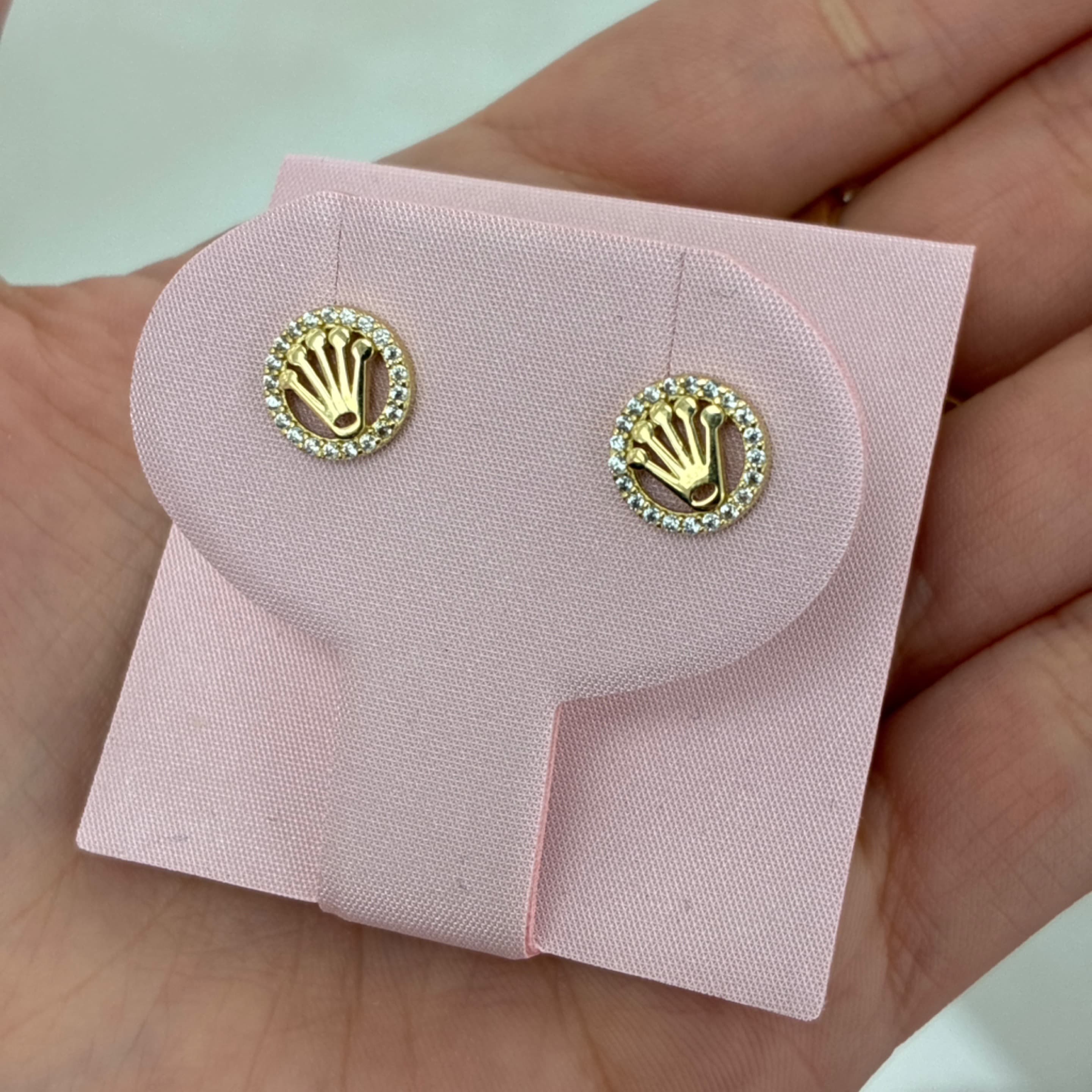 Crown earrings 10KT