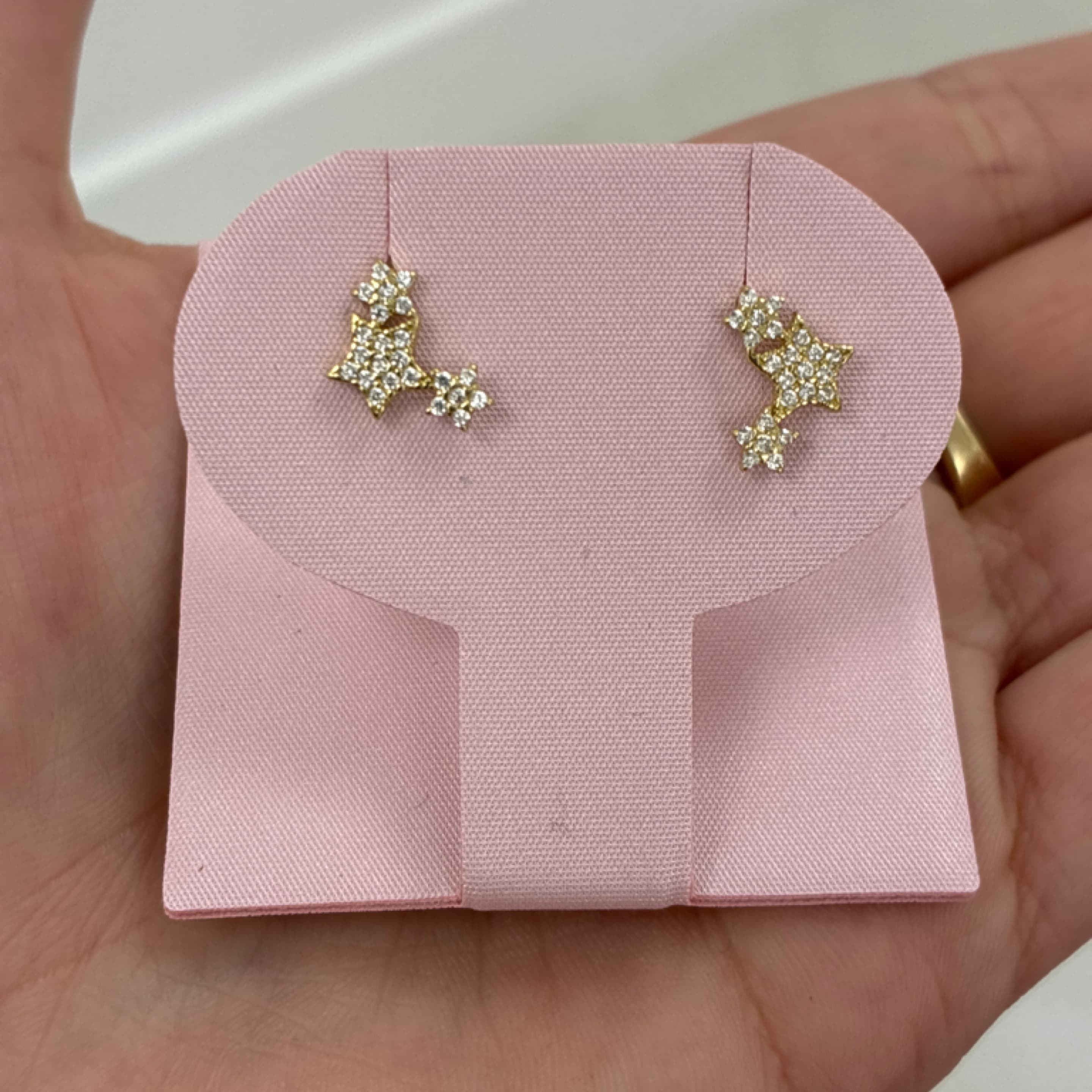 Three-star earrings ZC 10KT