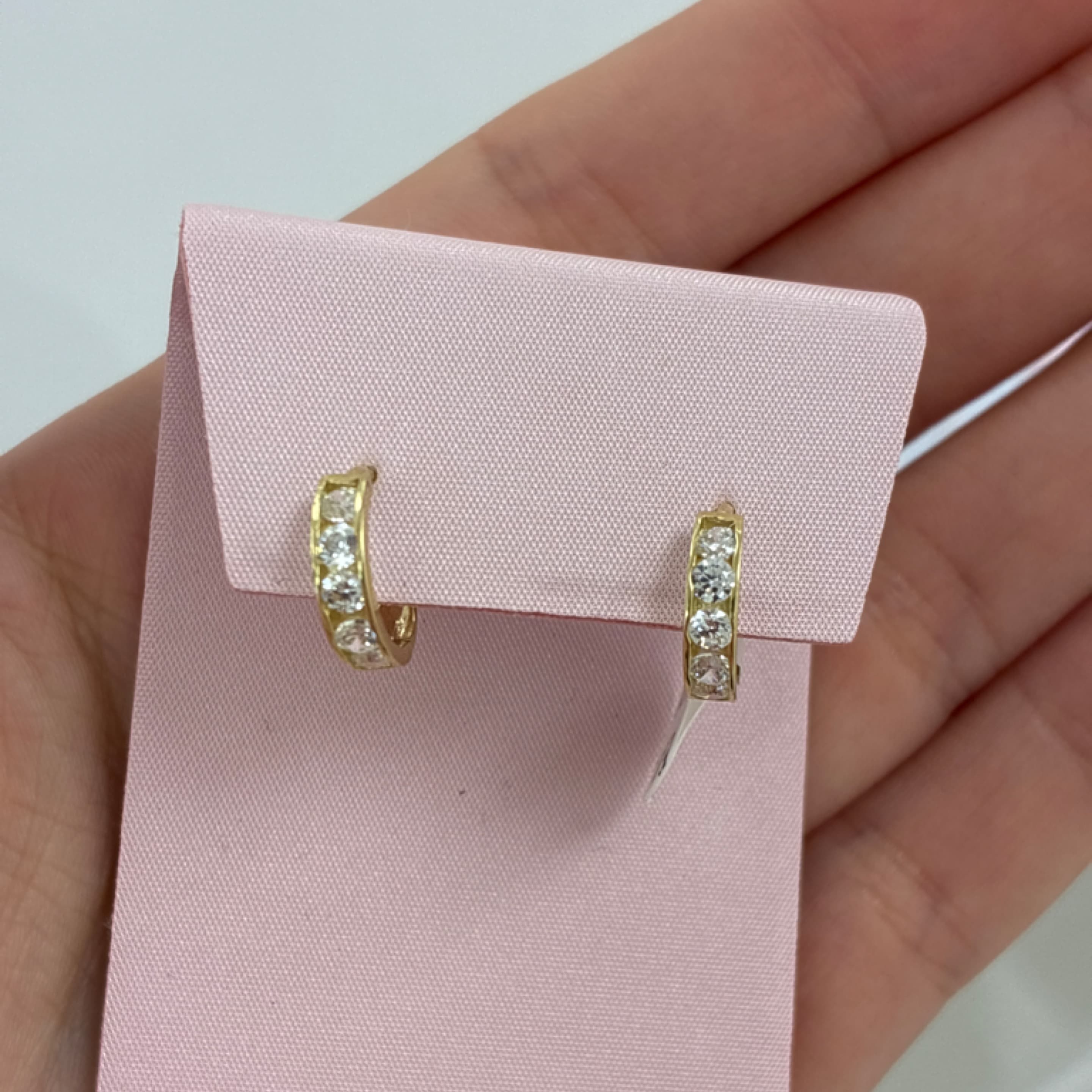 Baby hoop a line zirconia SM 10KT