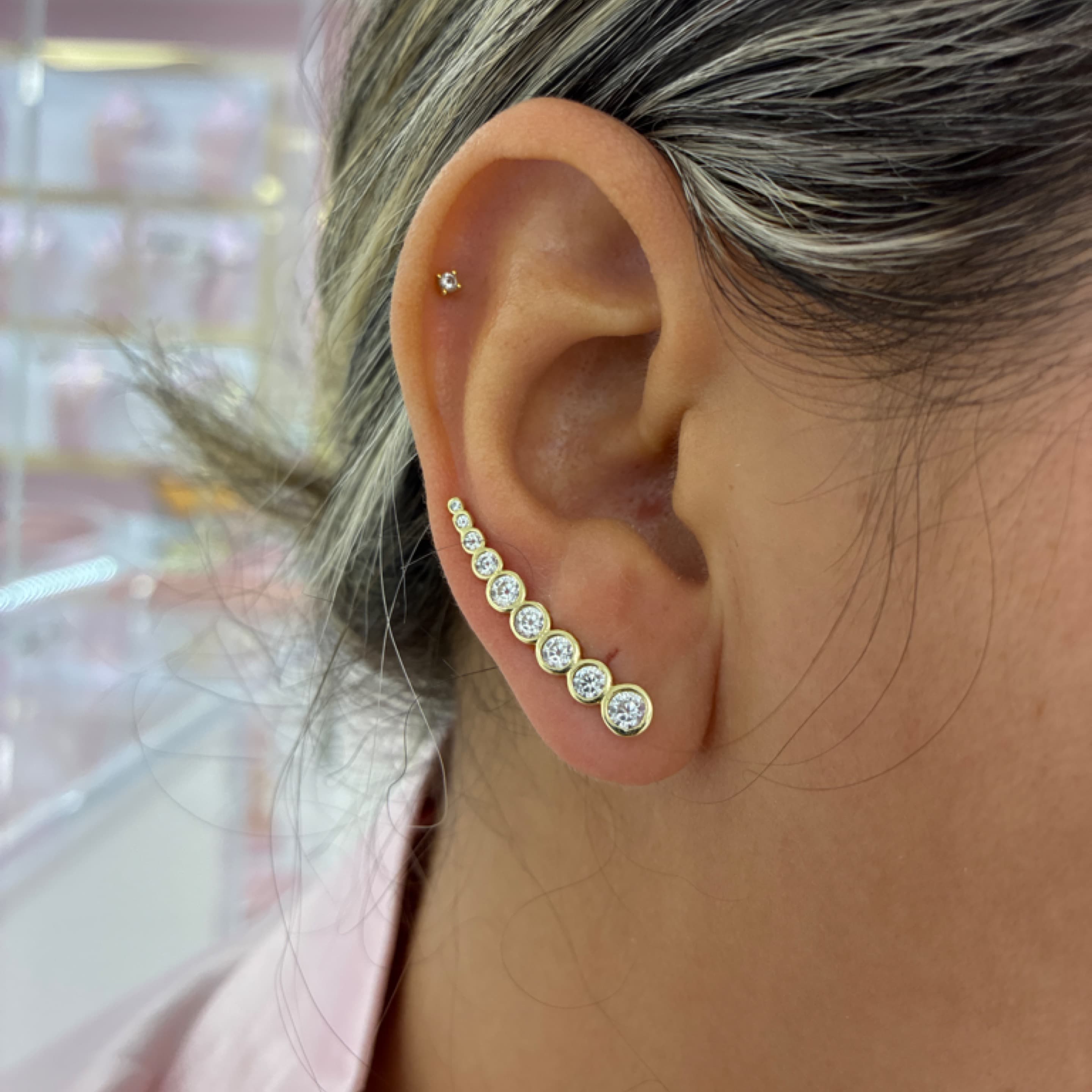 Ear climbers earrings 10KT