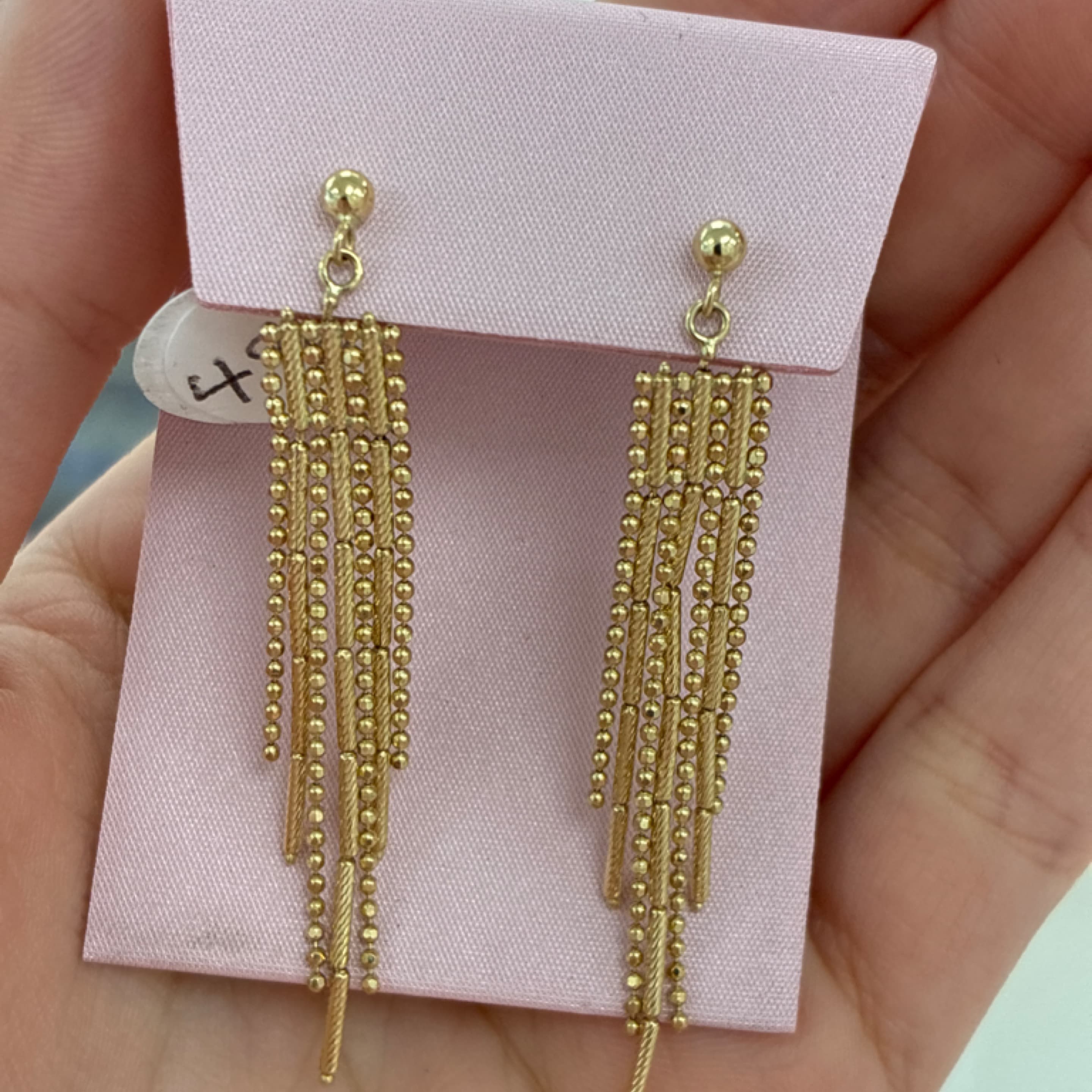 Elegant hanging earrings 10KT