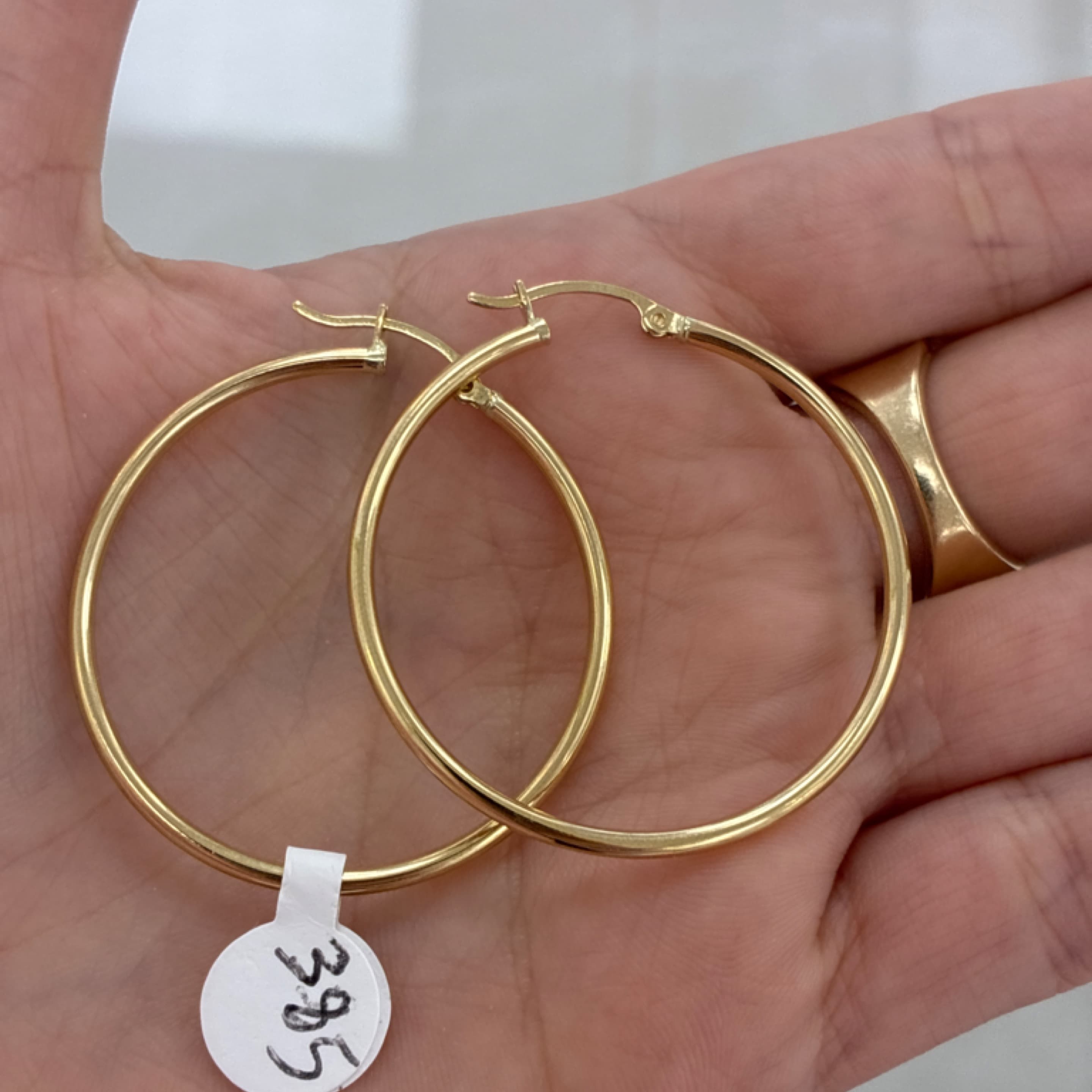 Thin hoop large plain 10KT