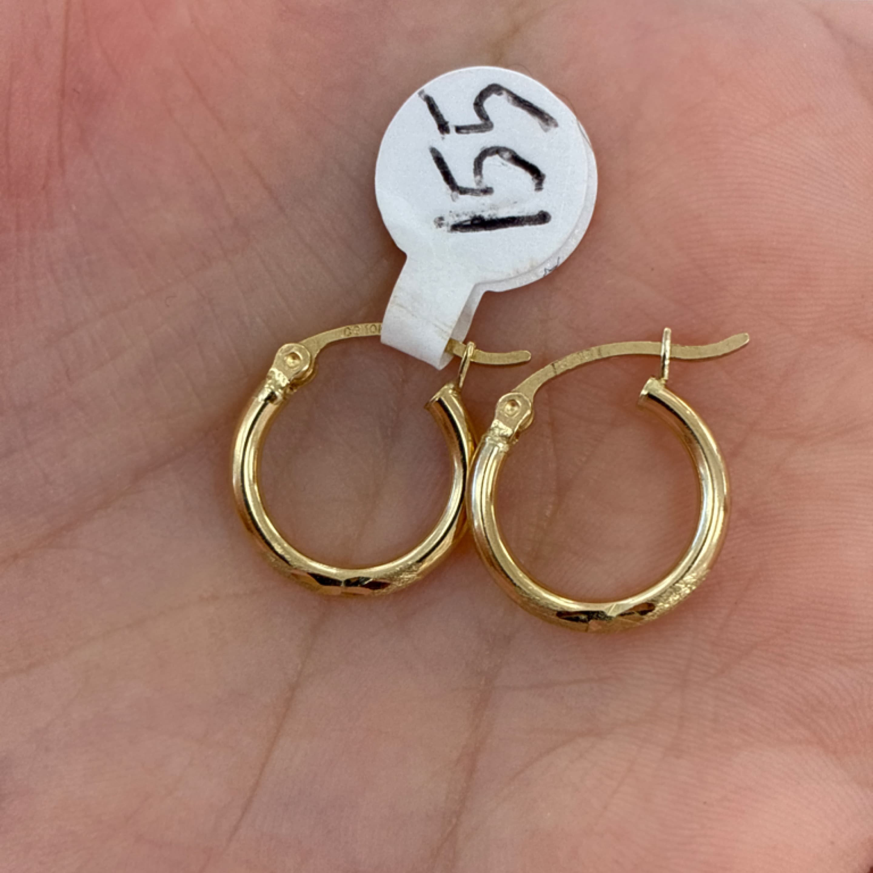 Mini baby hoops 10KT