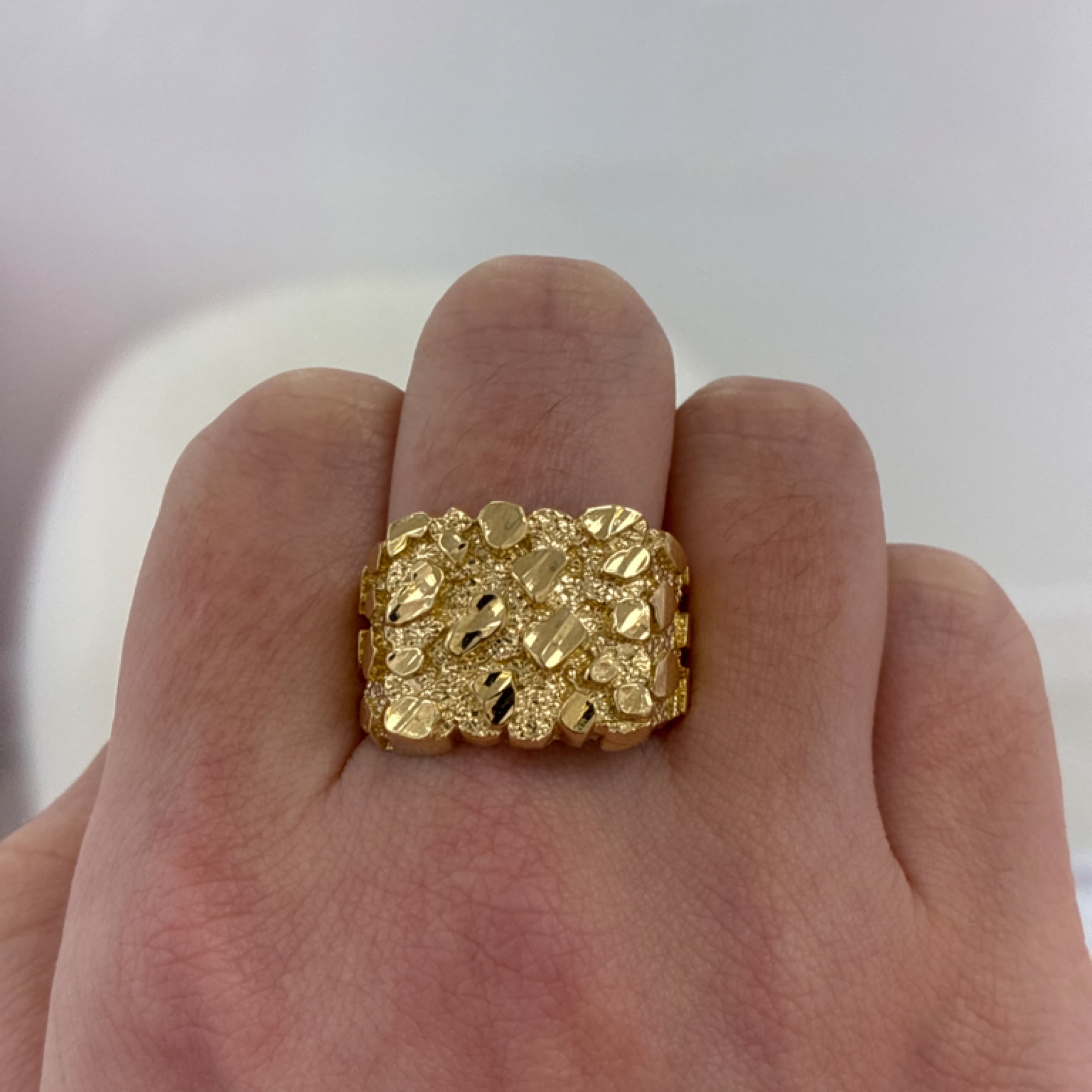 Nuget style men ring 14KT