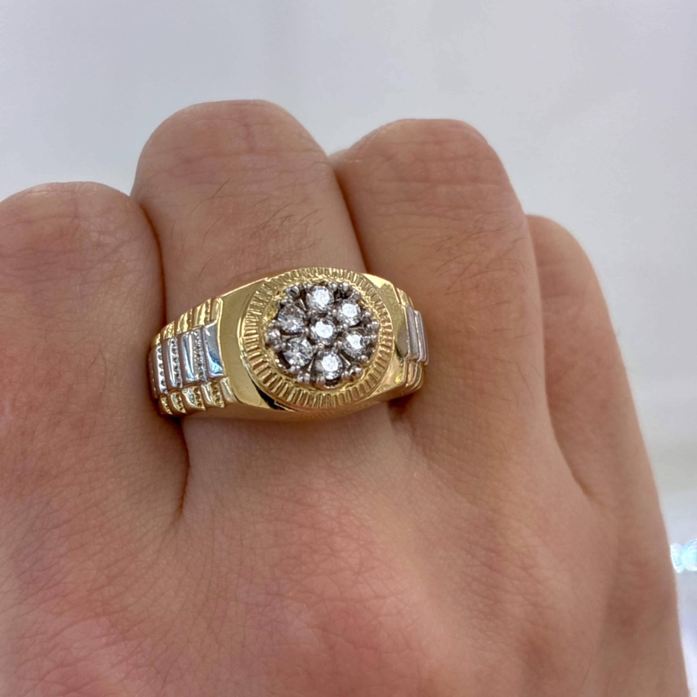 Men ring with watch design Zc 14KT