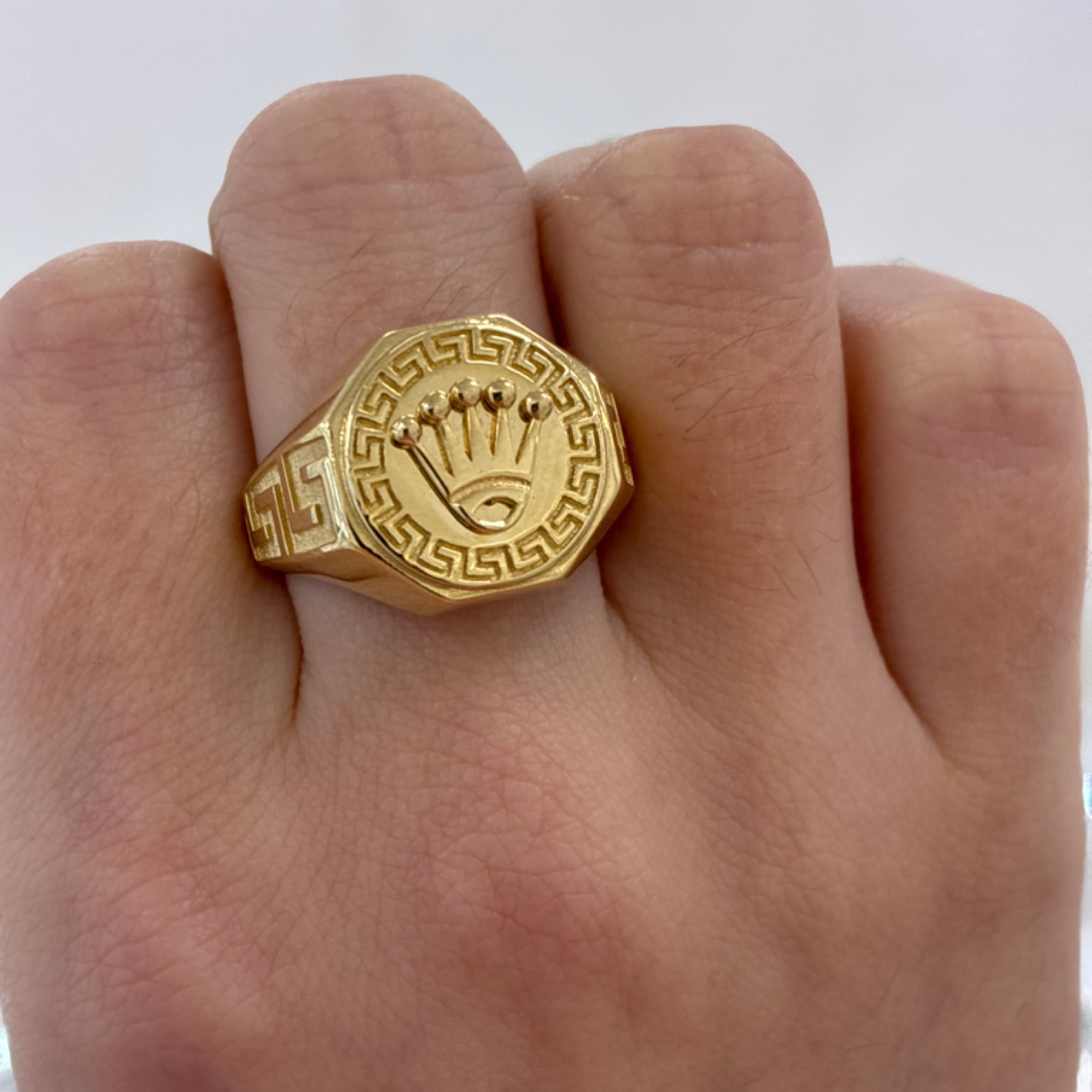 Crown men ring plain 14KT