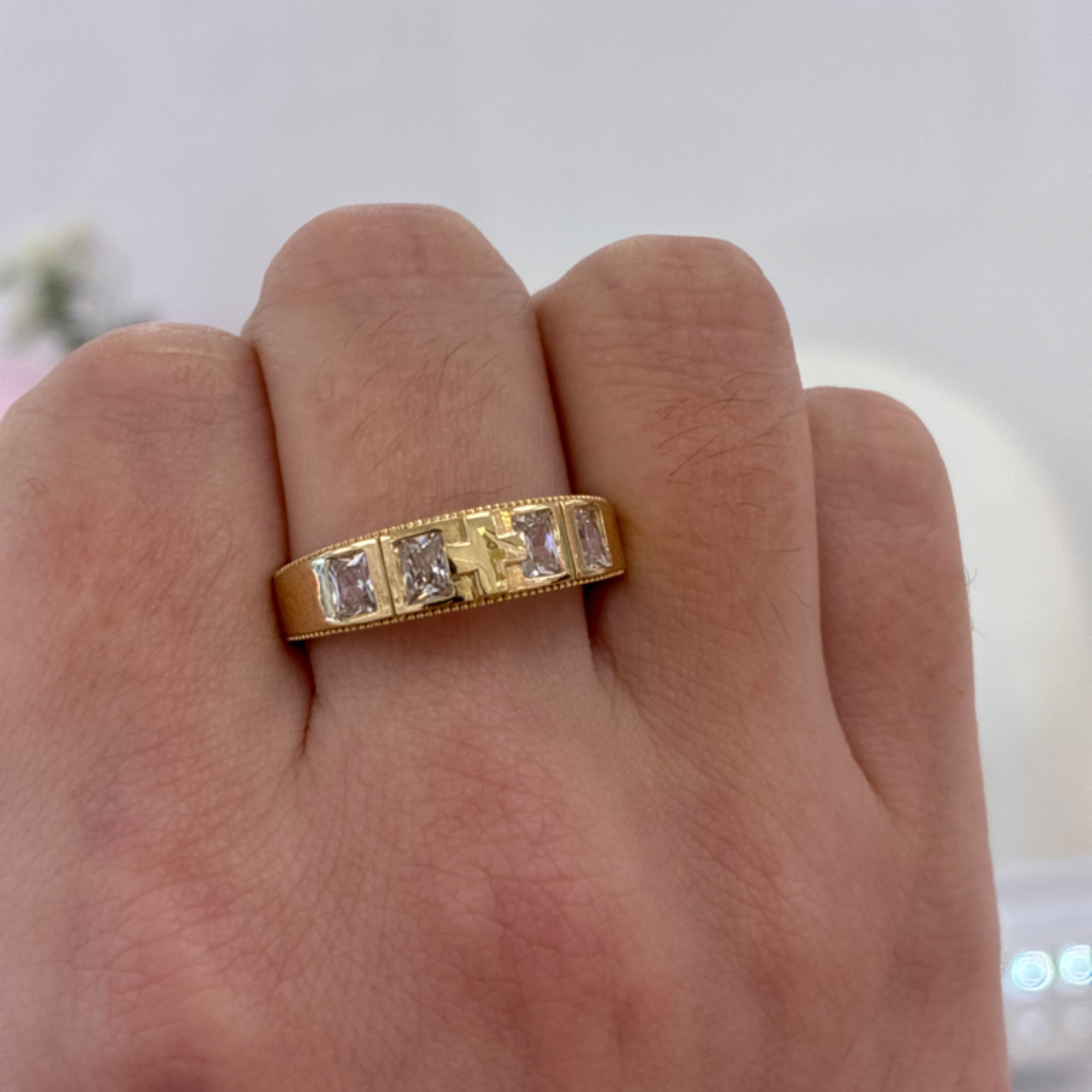 Alliance Cross men ring Zc 14KT