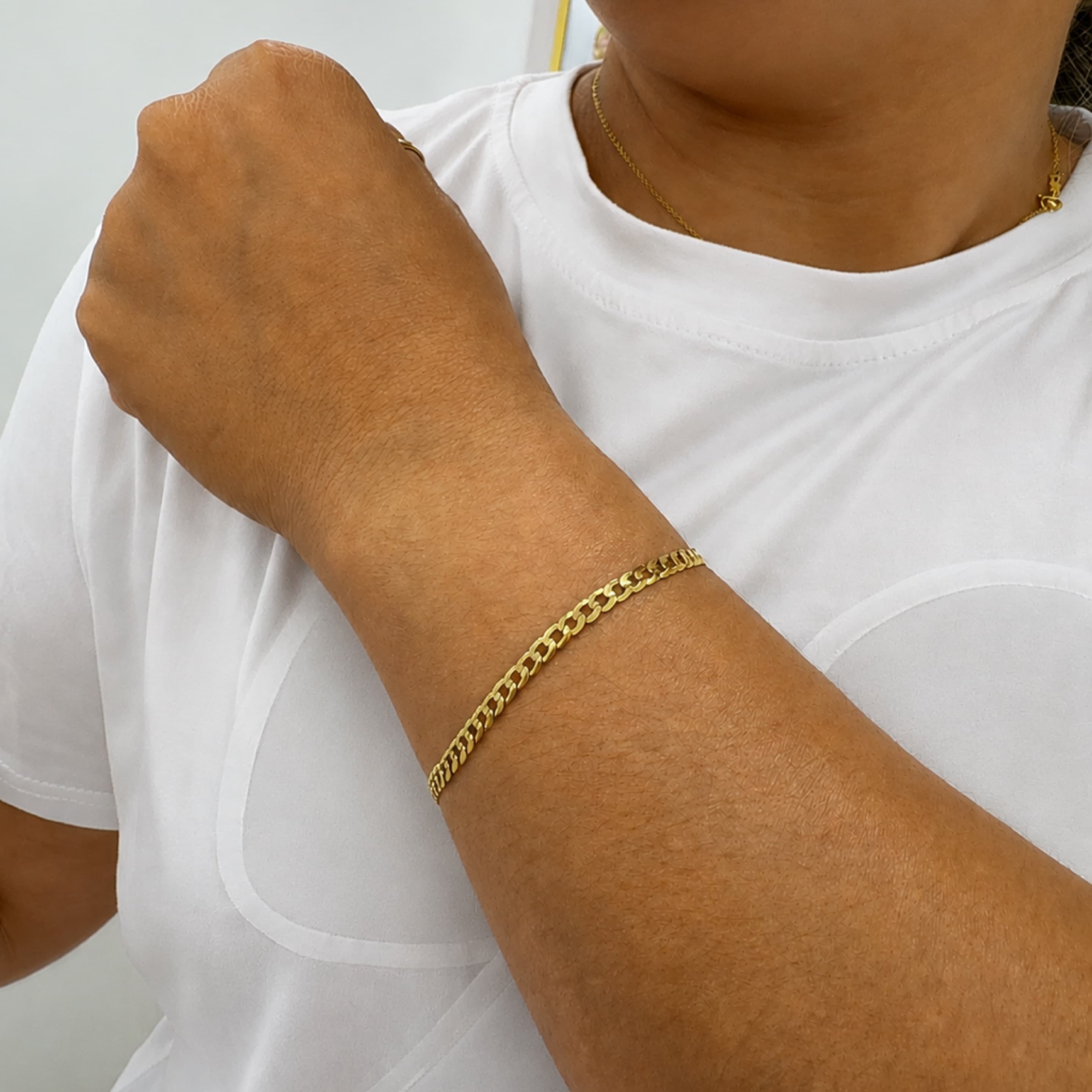Corte de brillo bracelet 4mm 10KT