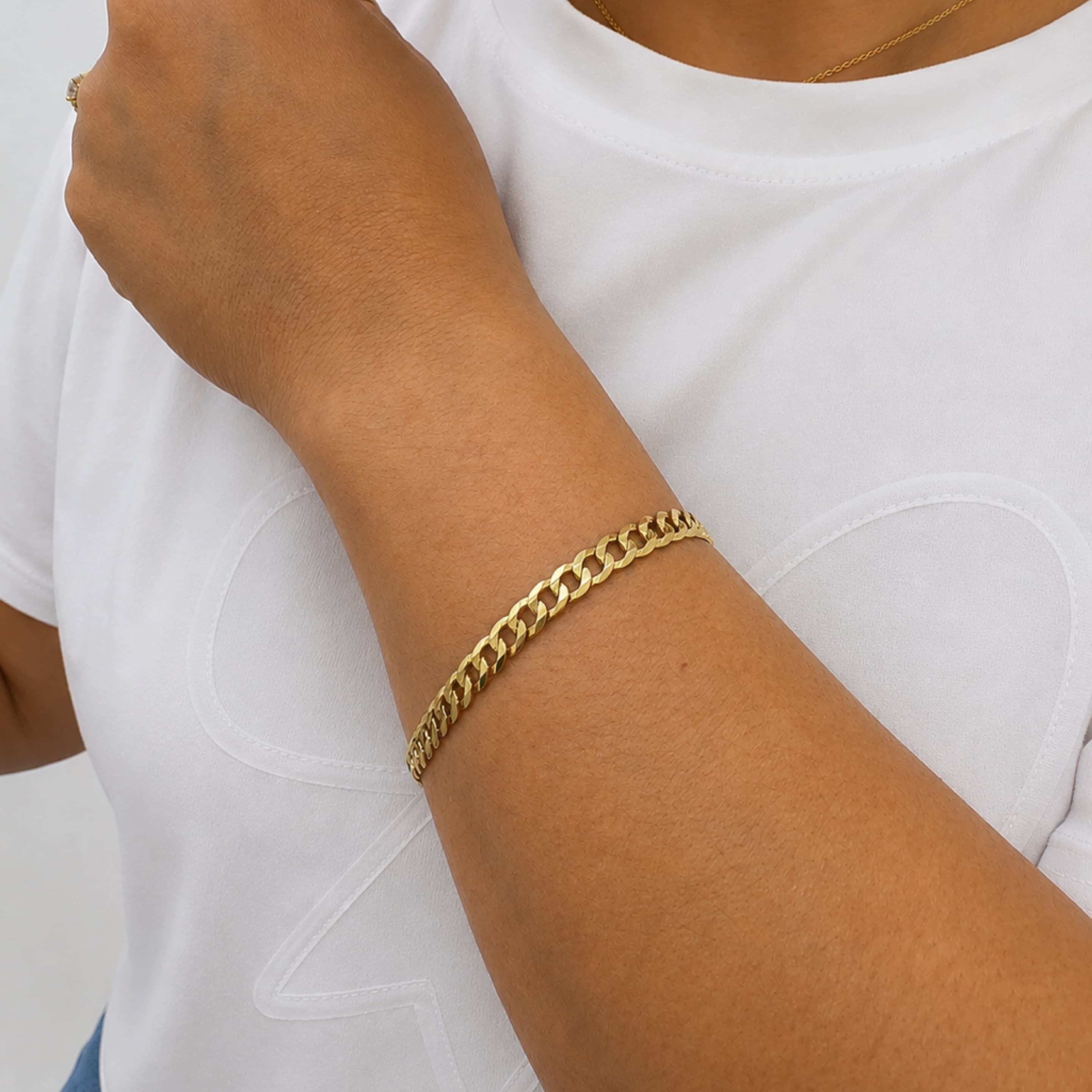 Corte de brillo bracelet 6.5mm 10KT