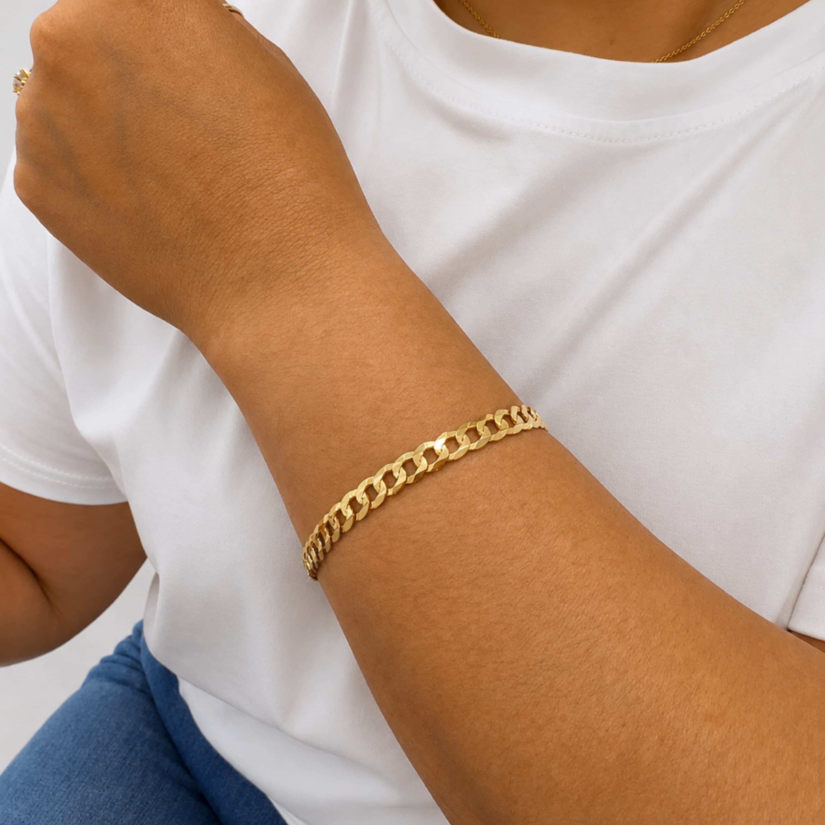 Corte de brillo bracelet 7mm 10KT