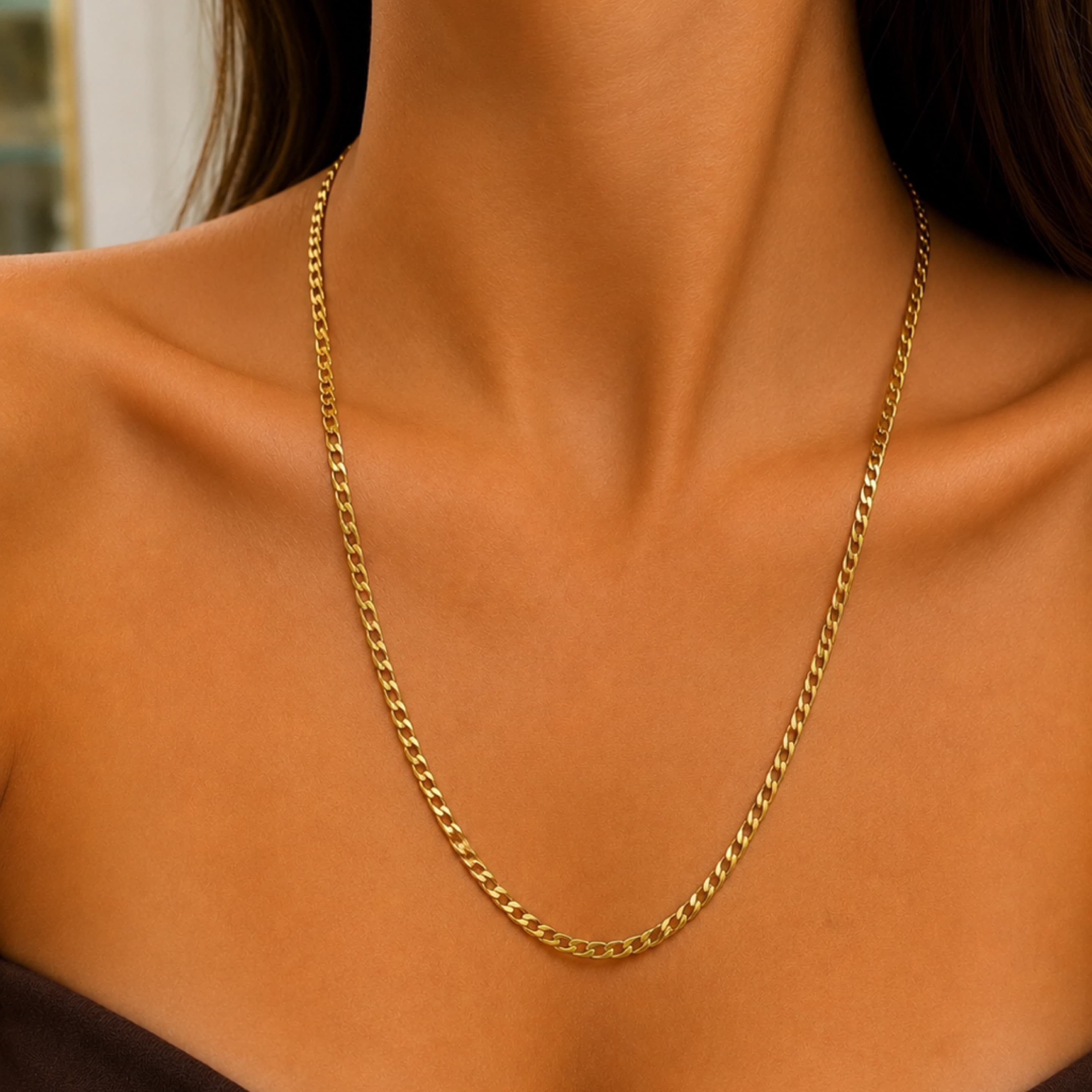 Corte de brillo chain 3.5mm 10KT