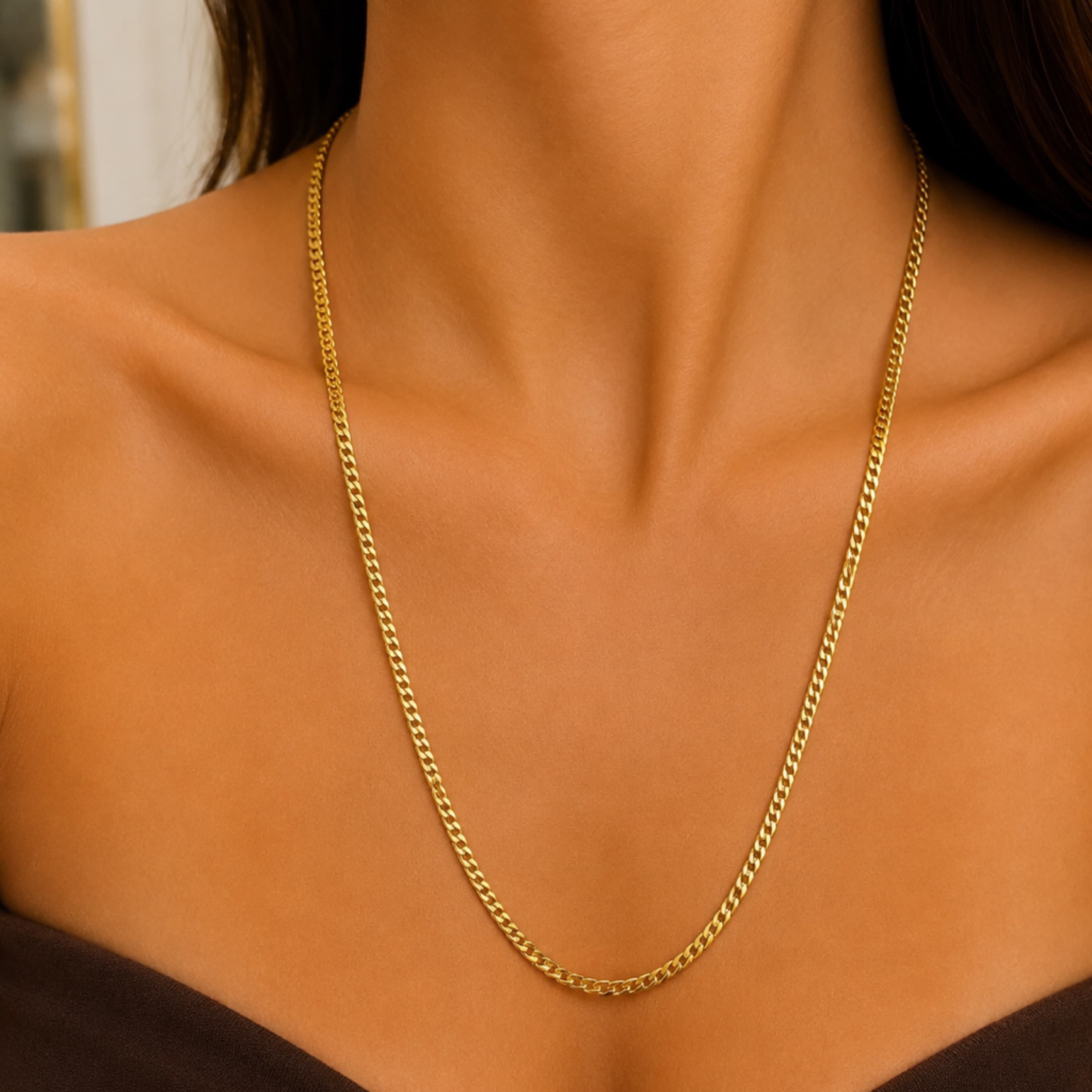 Corte de brillo chain 2mm 10KT