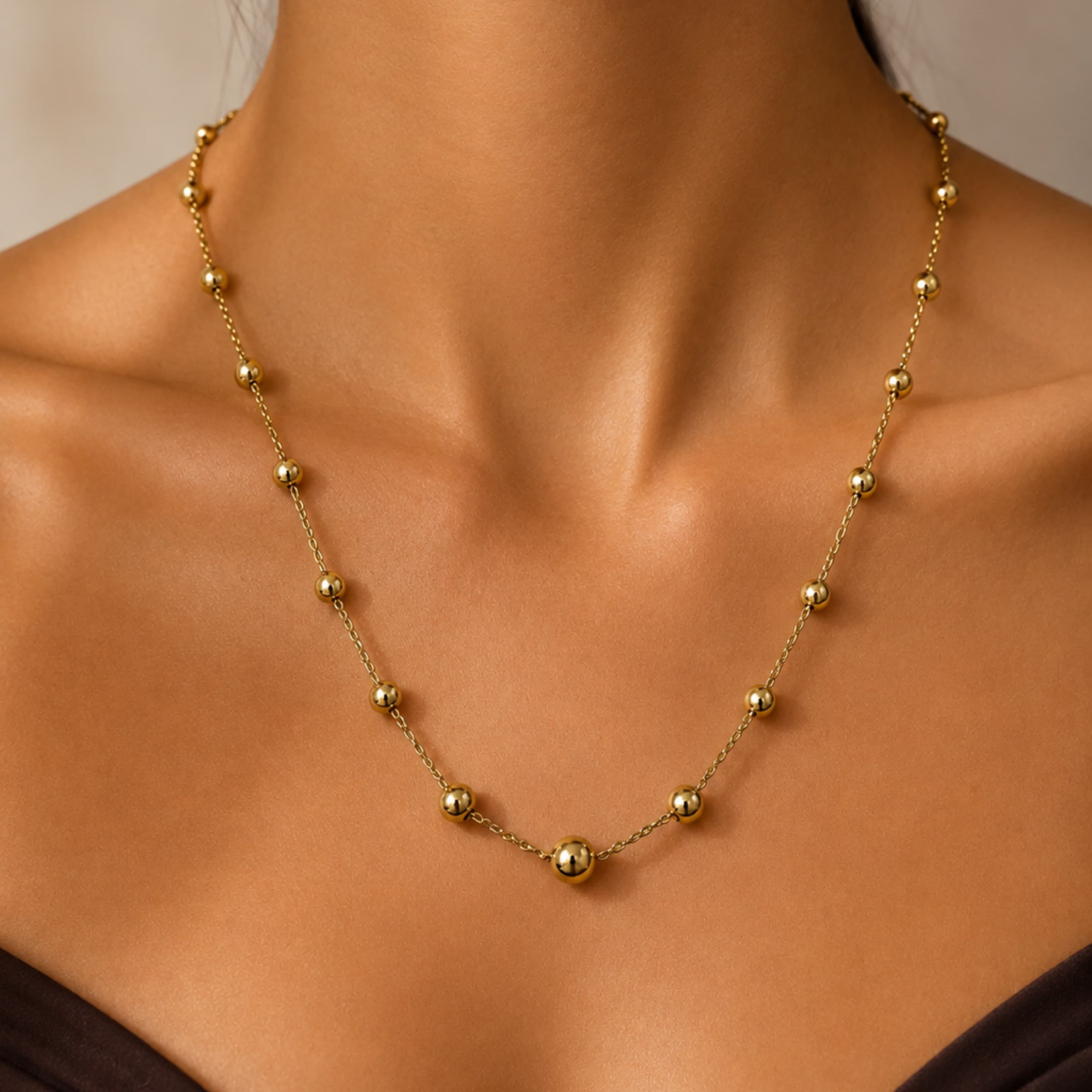 Elegant chain of balls 14KT