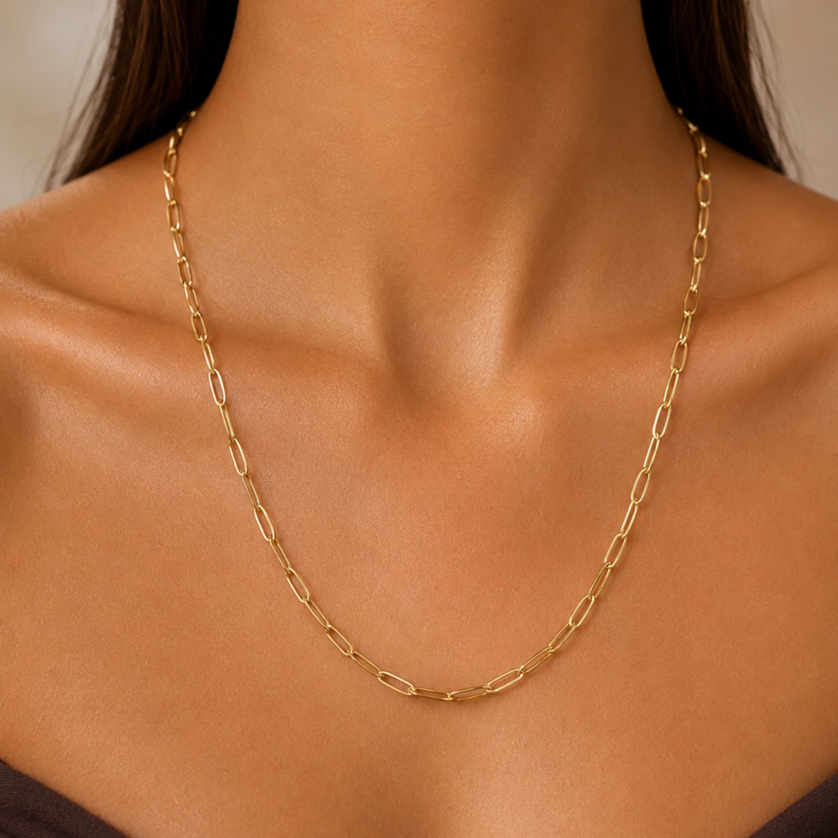 Paper clip chain 14KT