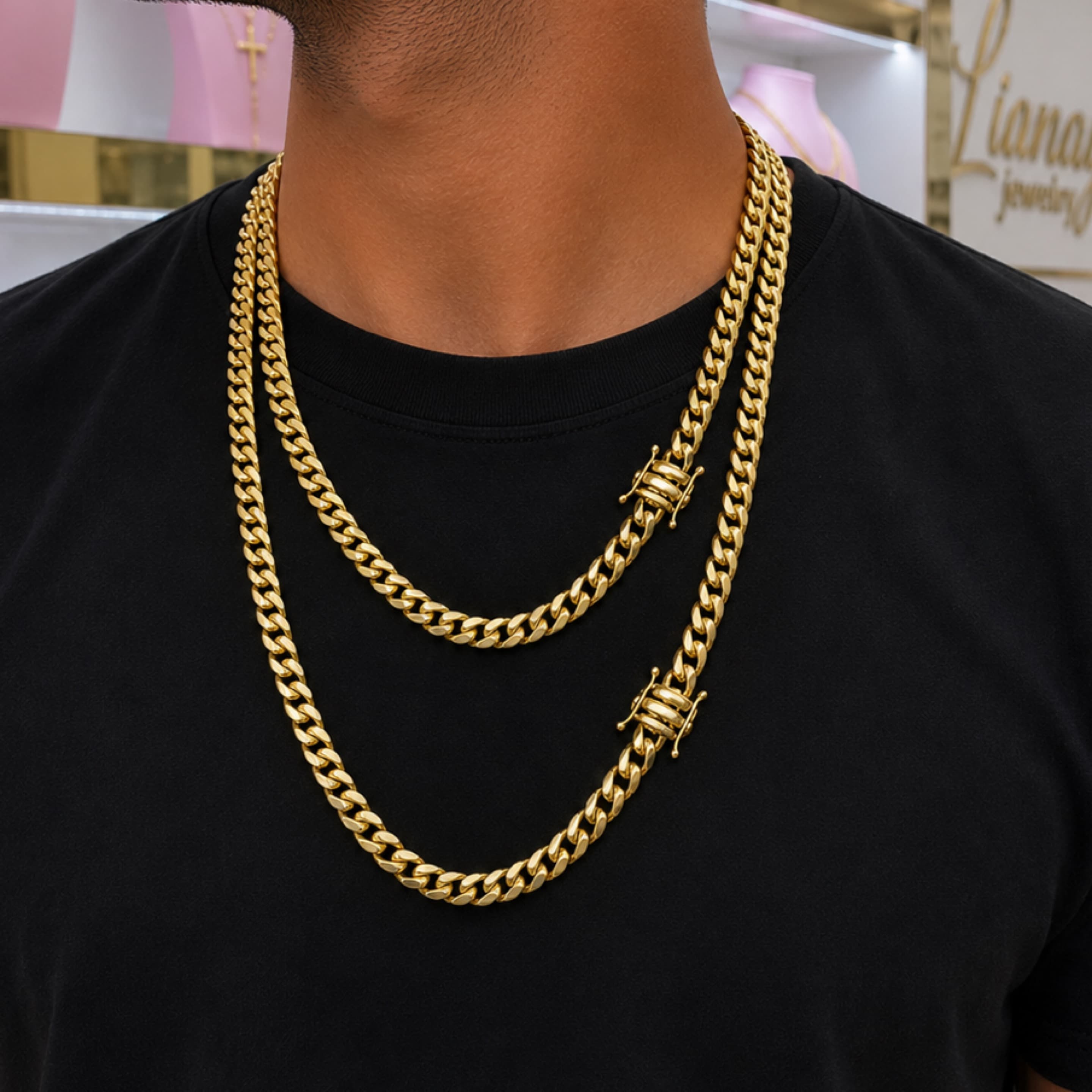 Micro Cuban link chain 7mm 10KT