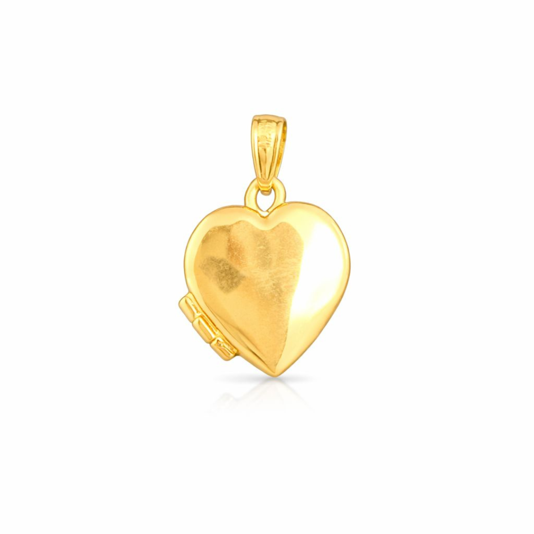 14K Gold Heart Locket Pendant