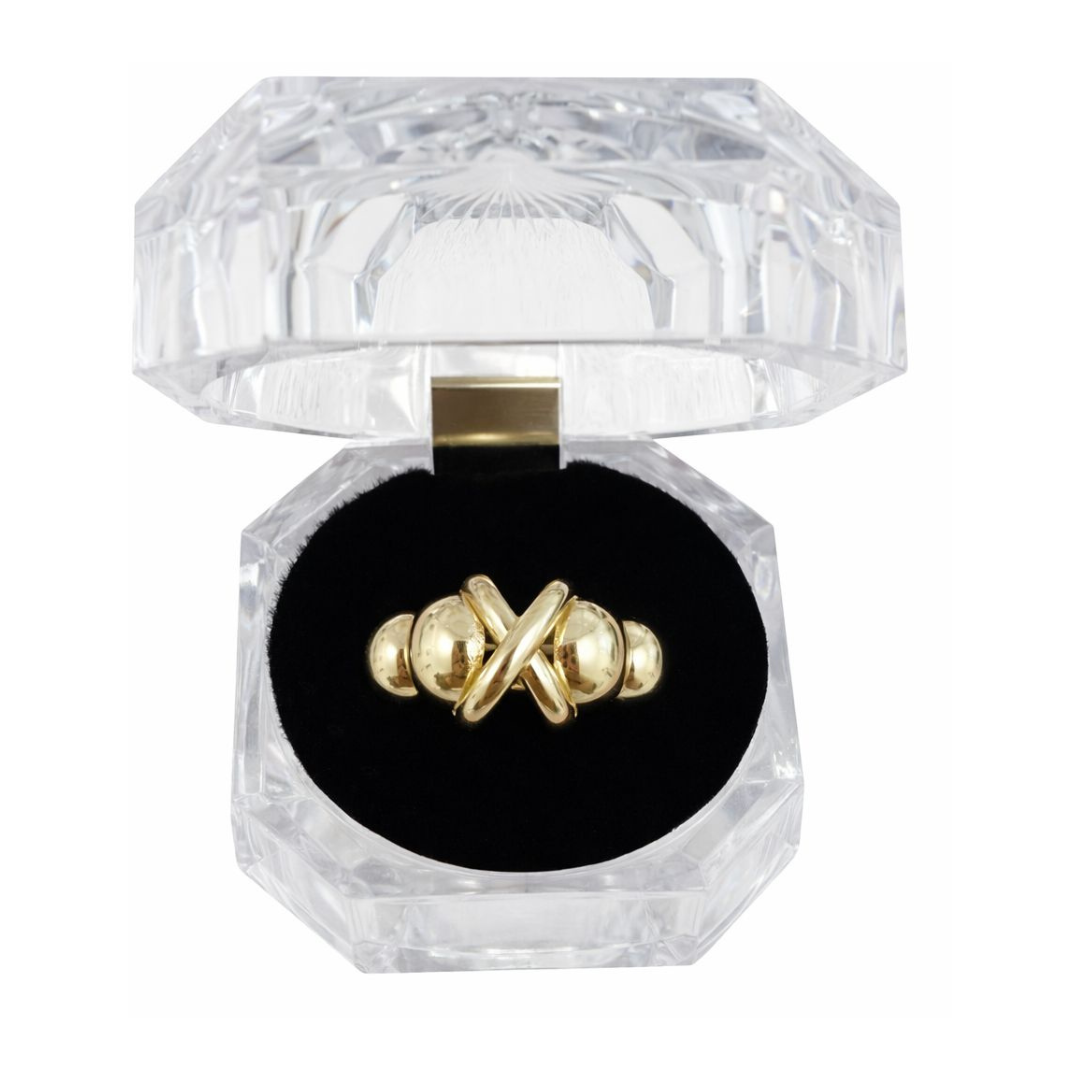 10K Gold X Accent Ring
