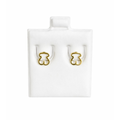 10K Gold Bear Design Stud Earrings